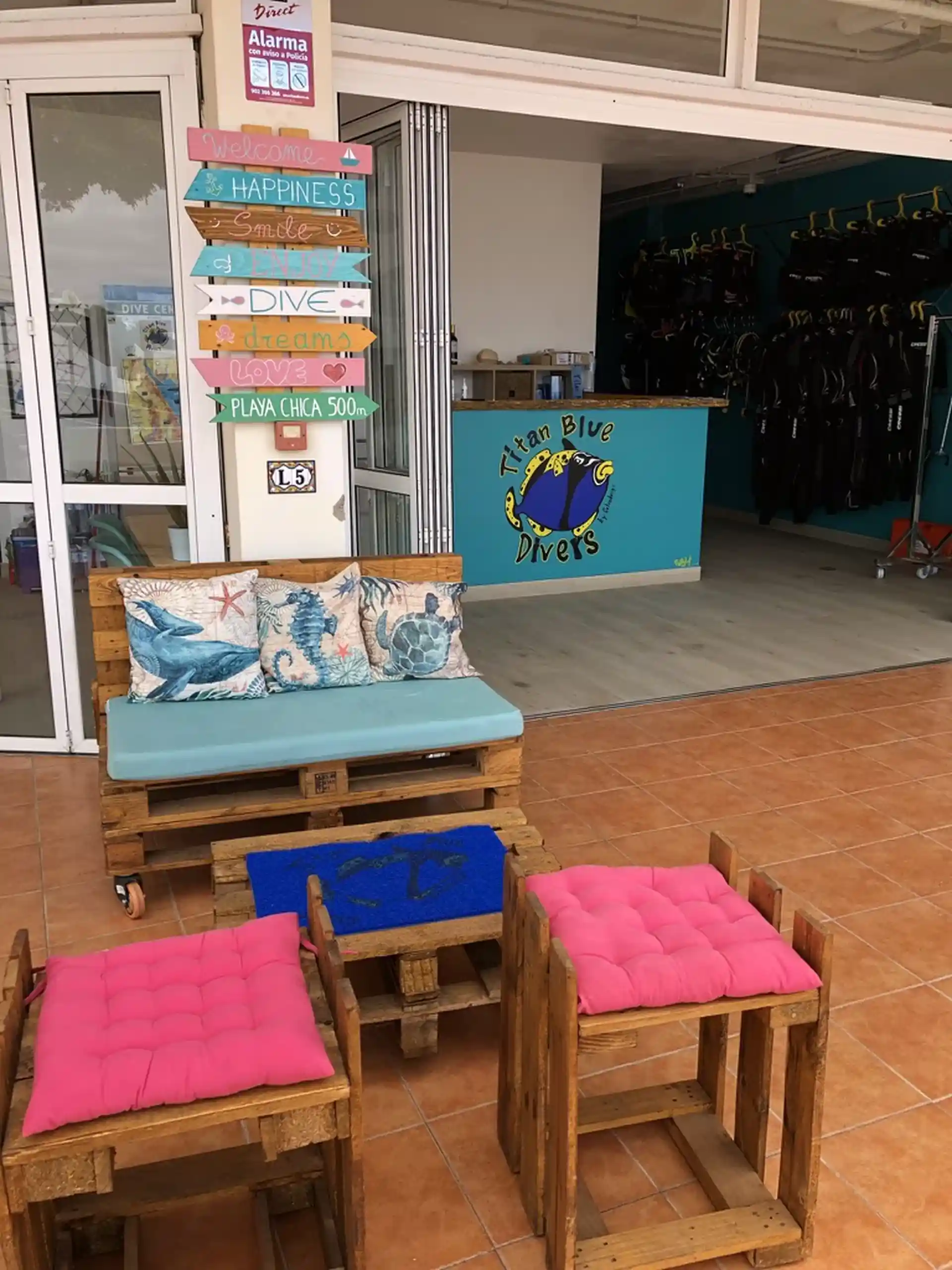 Photo du magasin de plongée