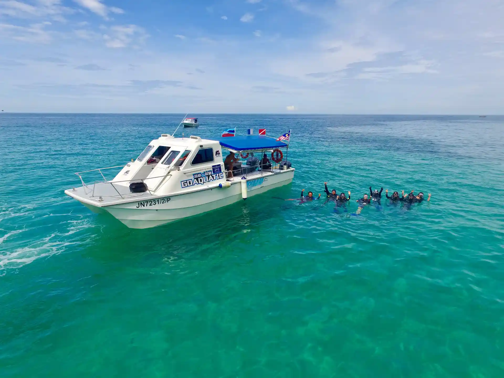 Our catamaran dive boat 