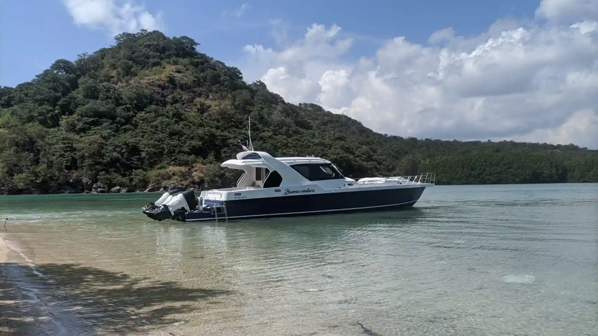 Our large speedboat, Buenaventura