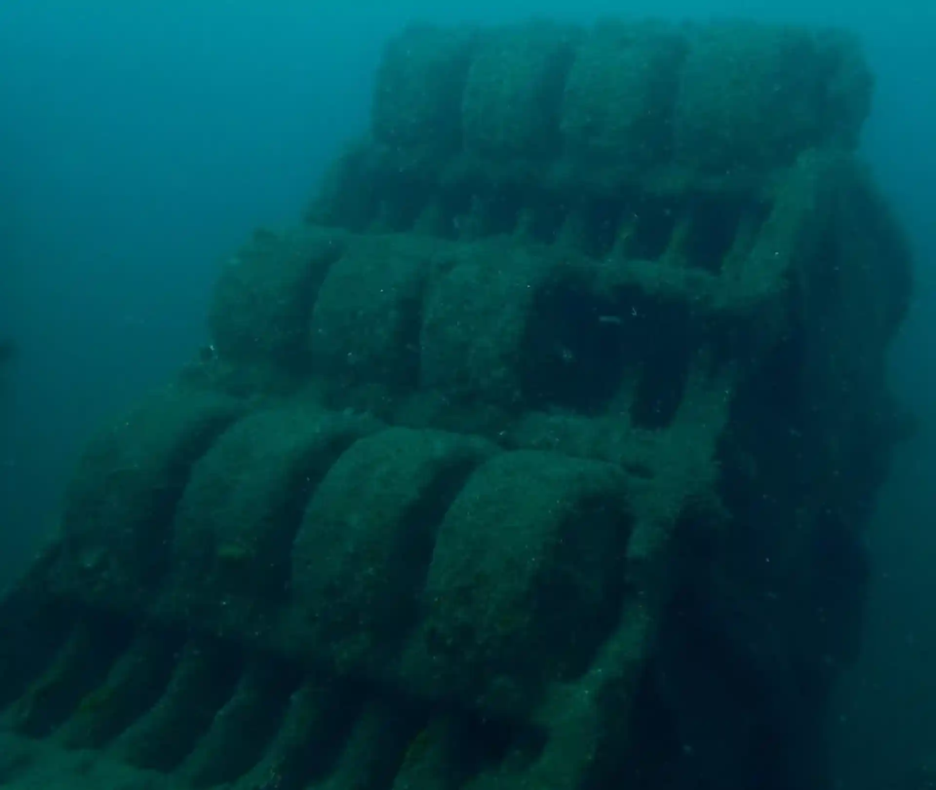 Parte del magico relitto della Seconda Guerra Mondiale dell'Oslofjord.