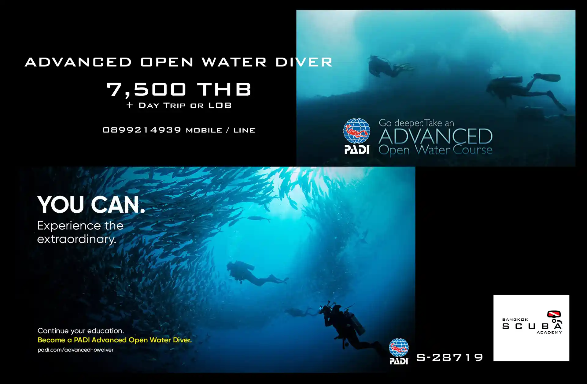 This price is AOW+Day trip+Equipments