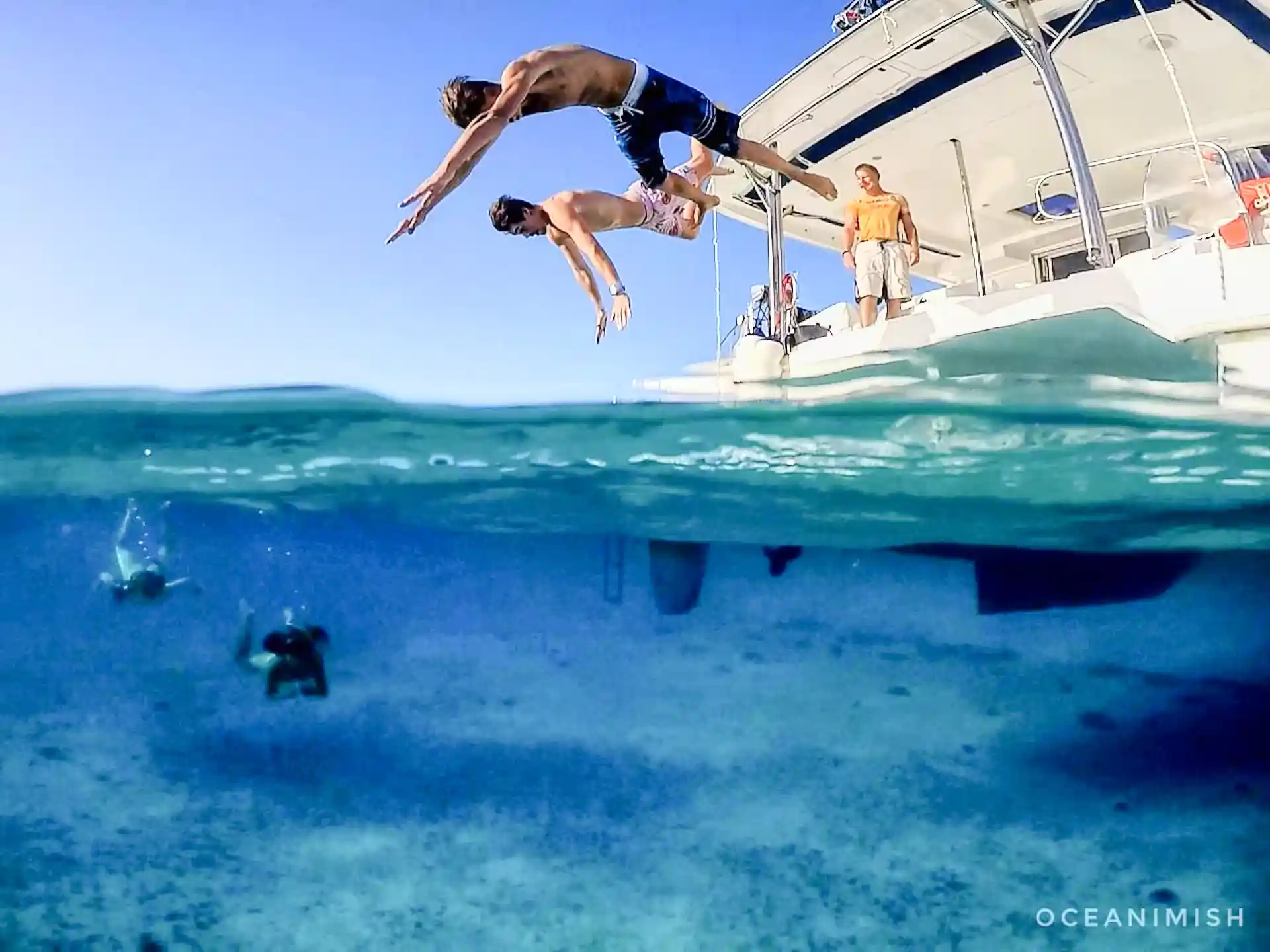 Fun off the Catamarans