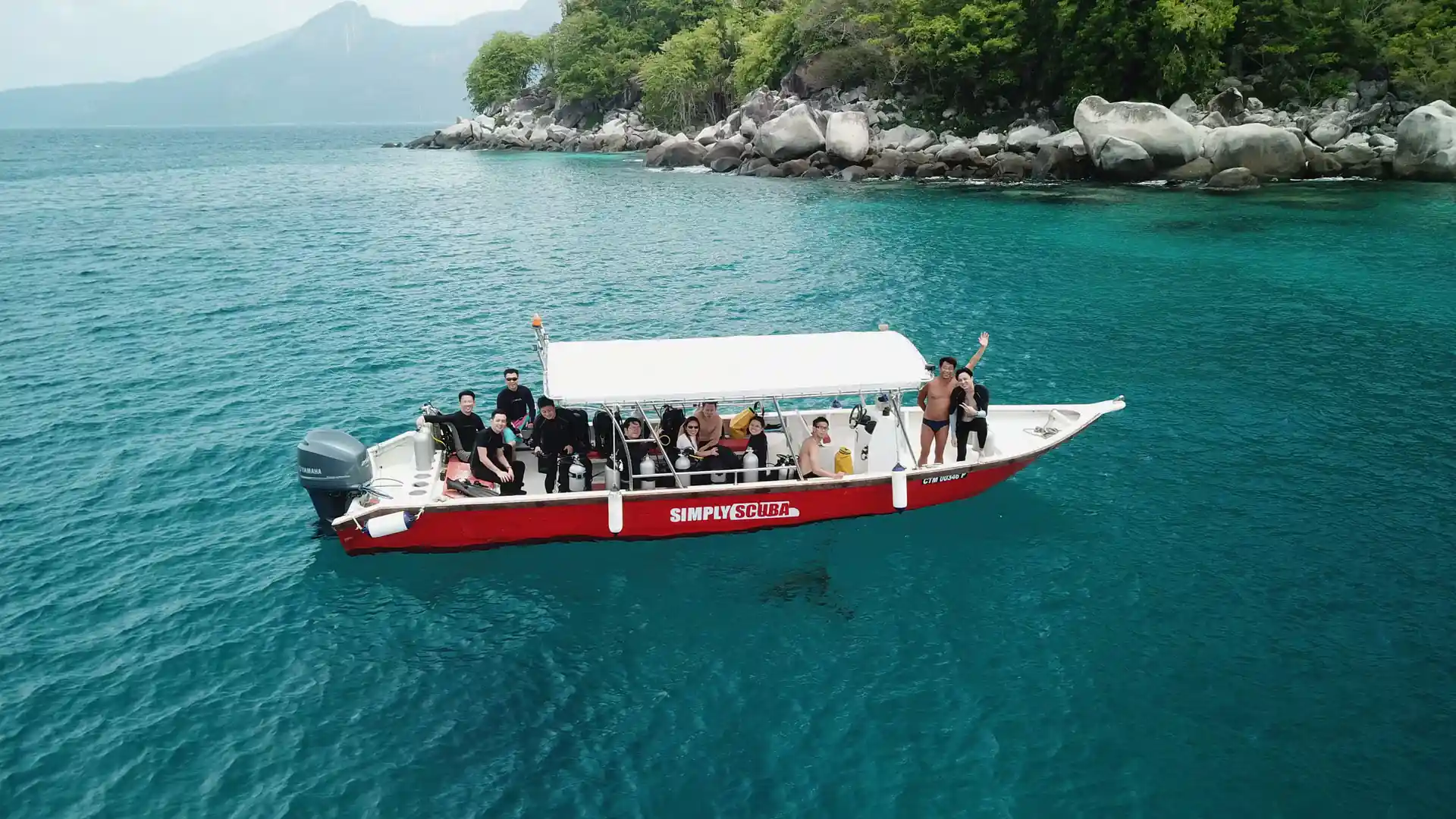 One of our fast boats for diving capped at 12 paxes.