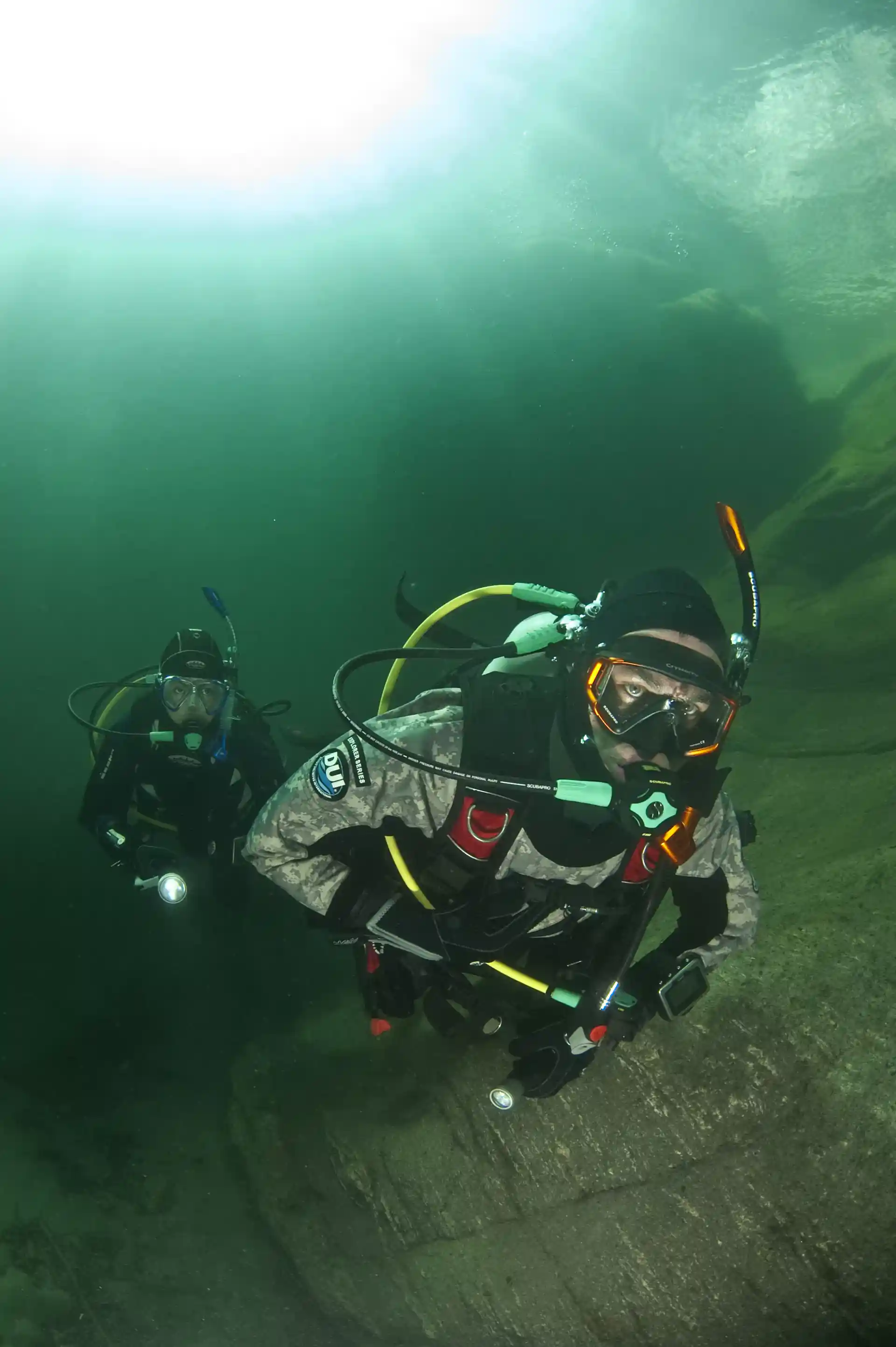 Completely weightless in a drysuit
