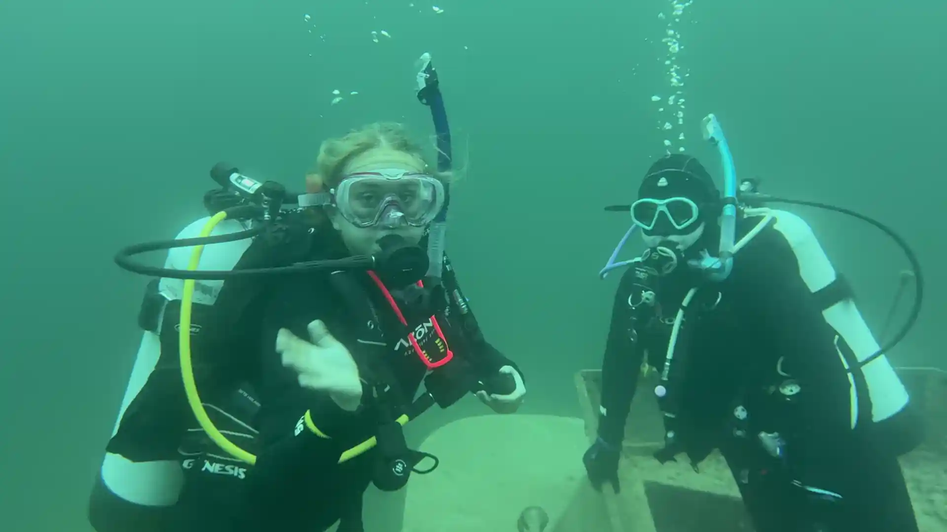 Open water training dive