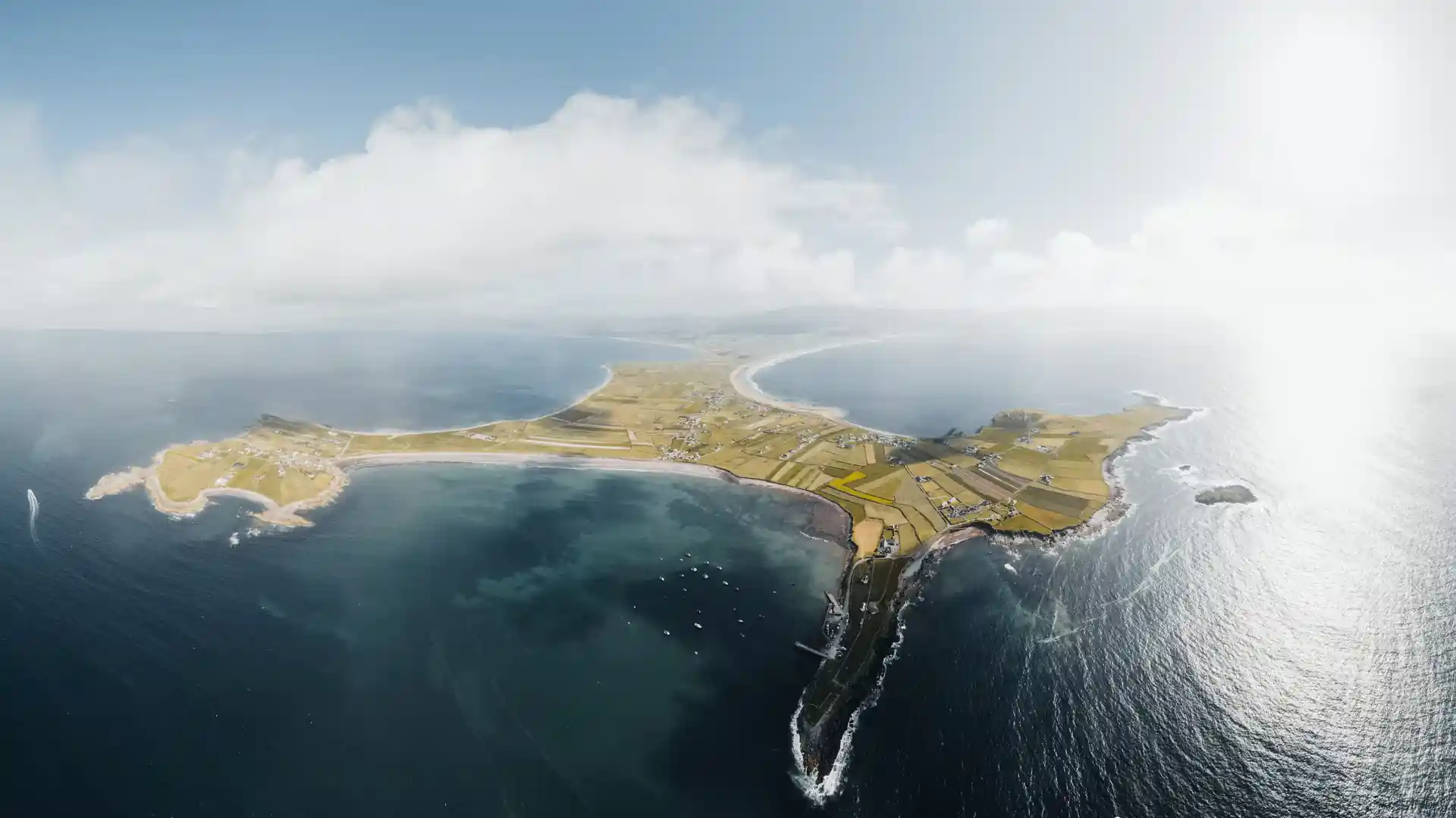 Aerial view of the Maharees peninsula