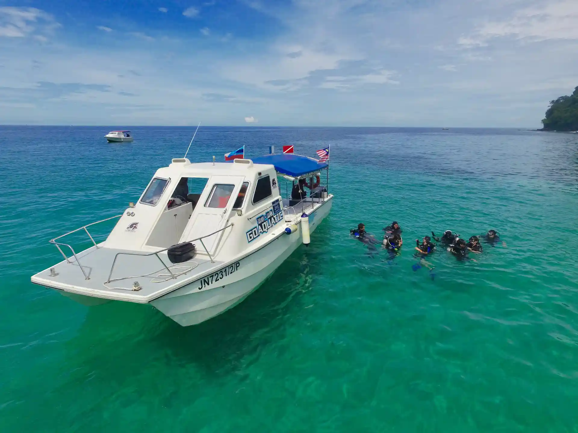 Our catamaran dive boat 