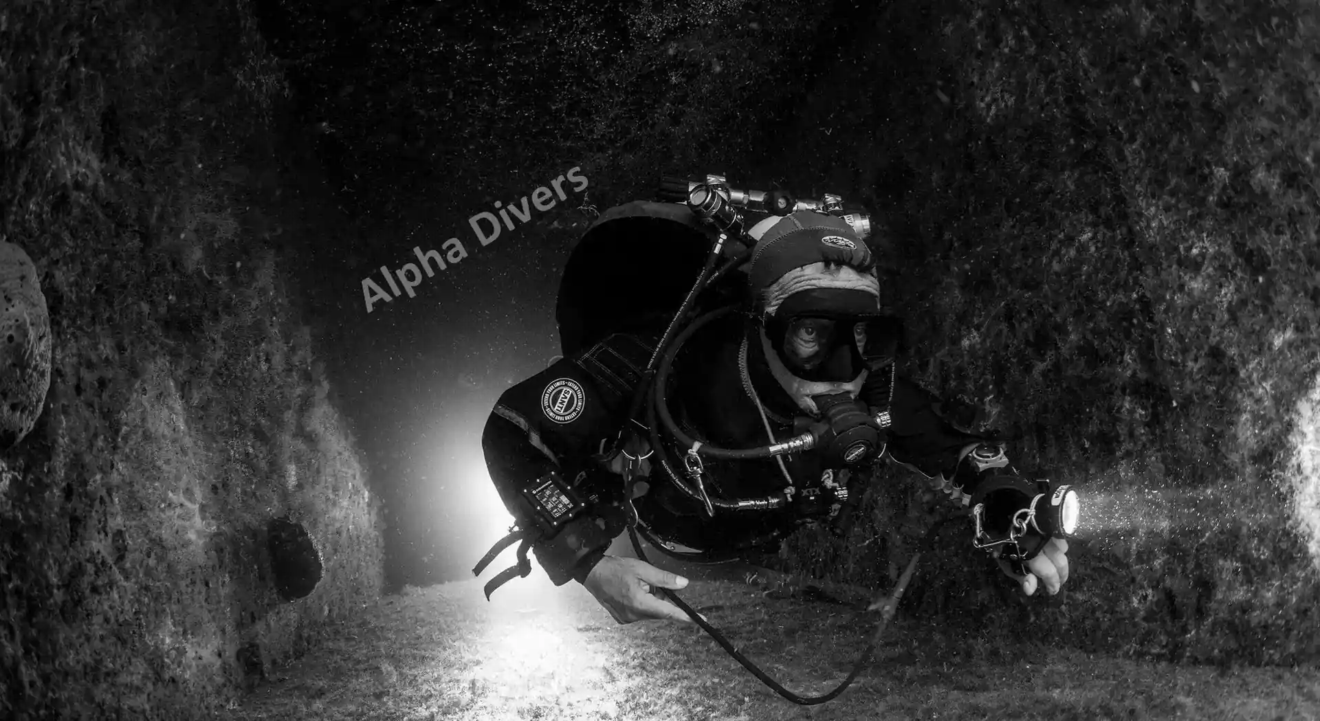 Exiting the Zenobia Wreck on the Tec 45 Course