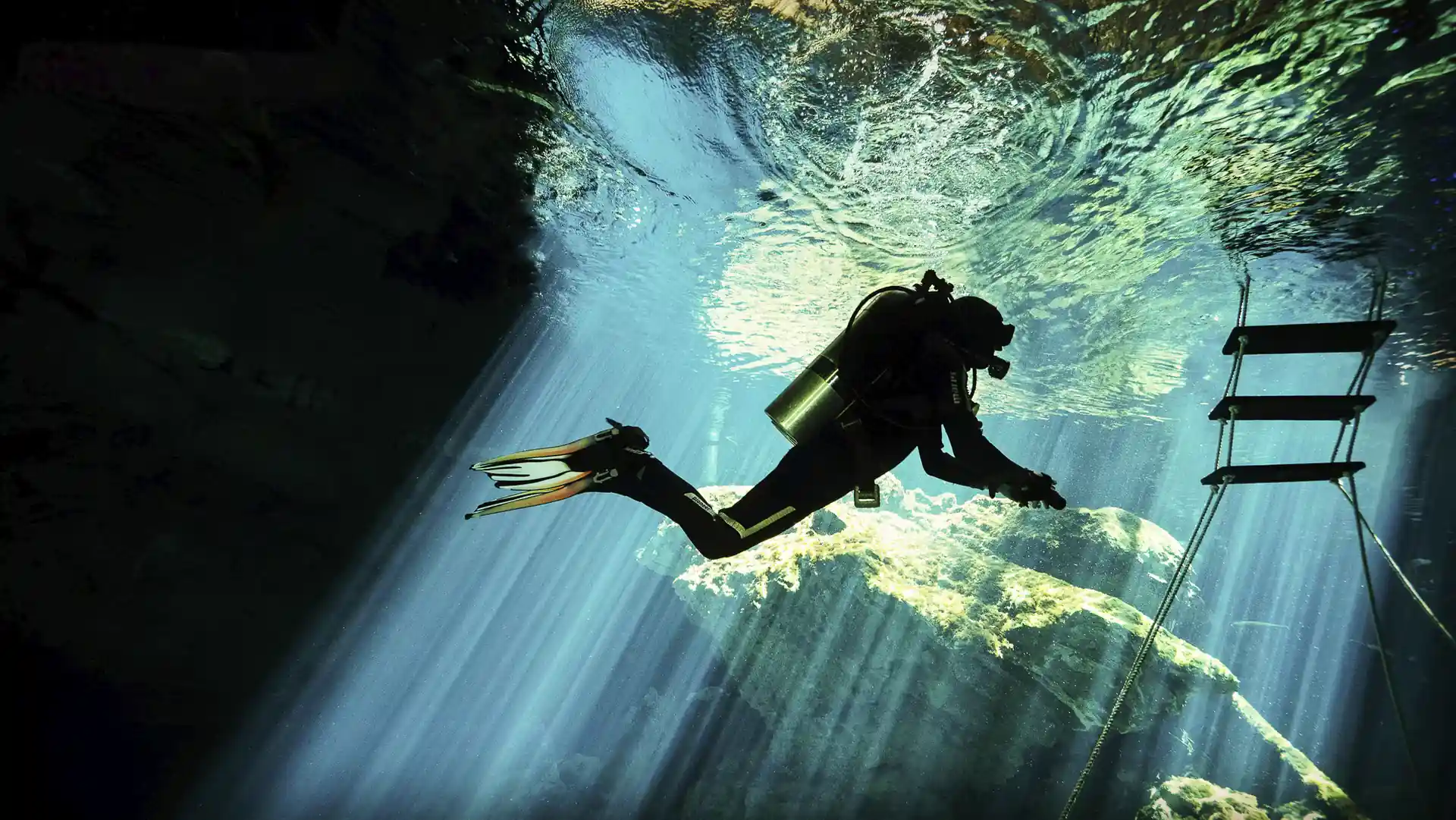 Enjoy the magical, unique cenotes of Mexico on this scuba diving day trip from Playa del Carmen