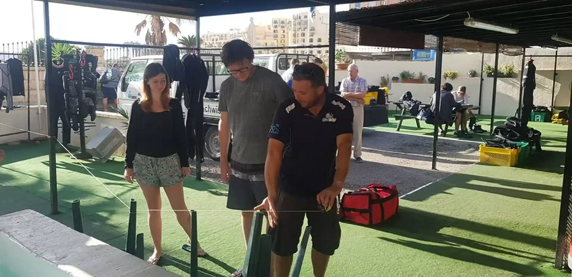 Practicing Line Laying On The Surface