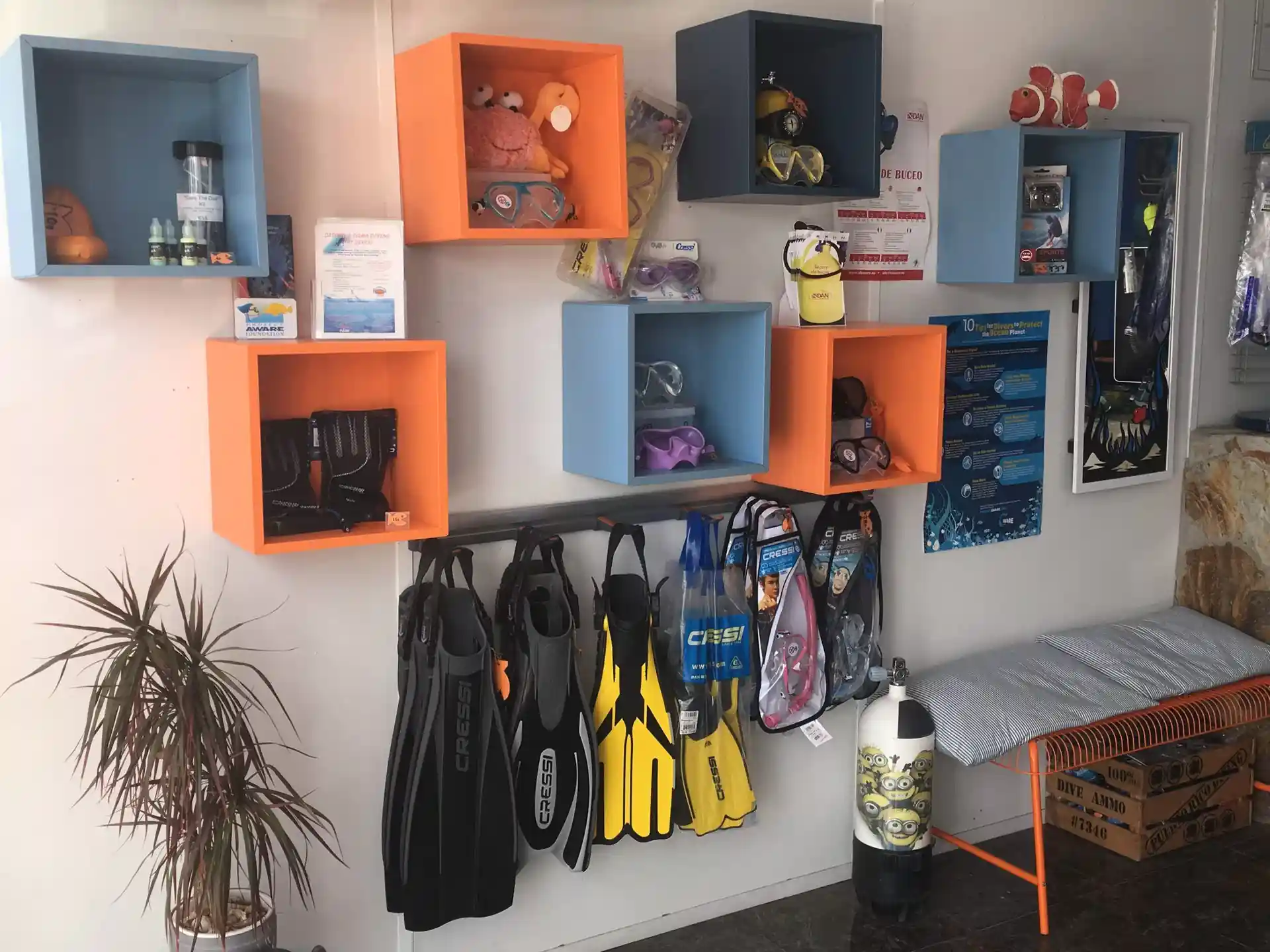 Photo du magasin de plongée