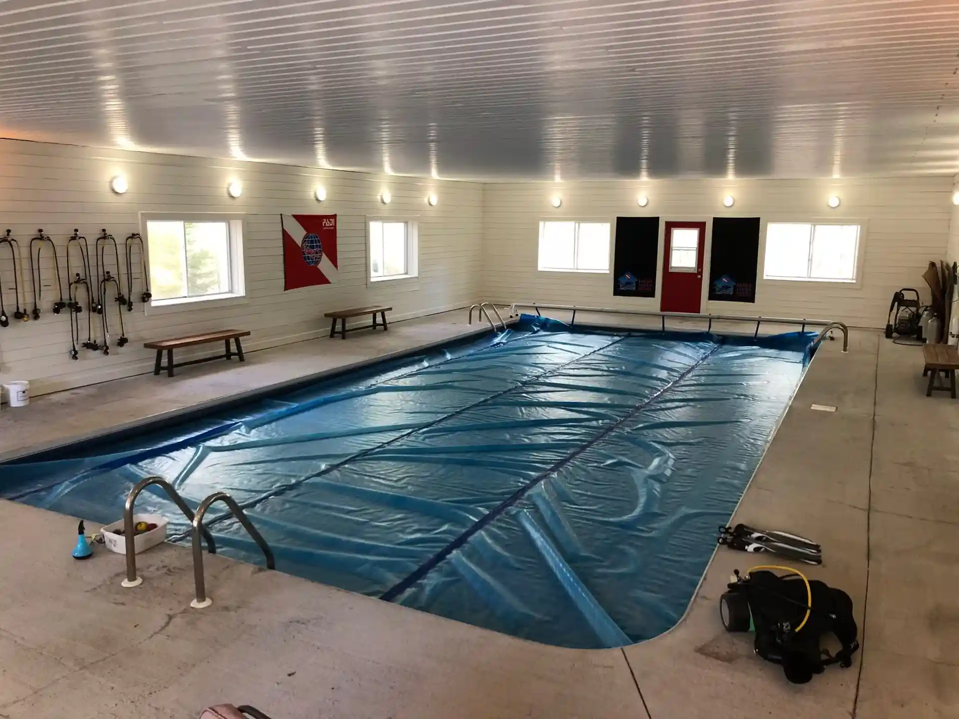 Do your confined water dives from the convenience of our on-site heated salt water pool