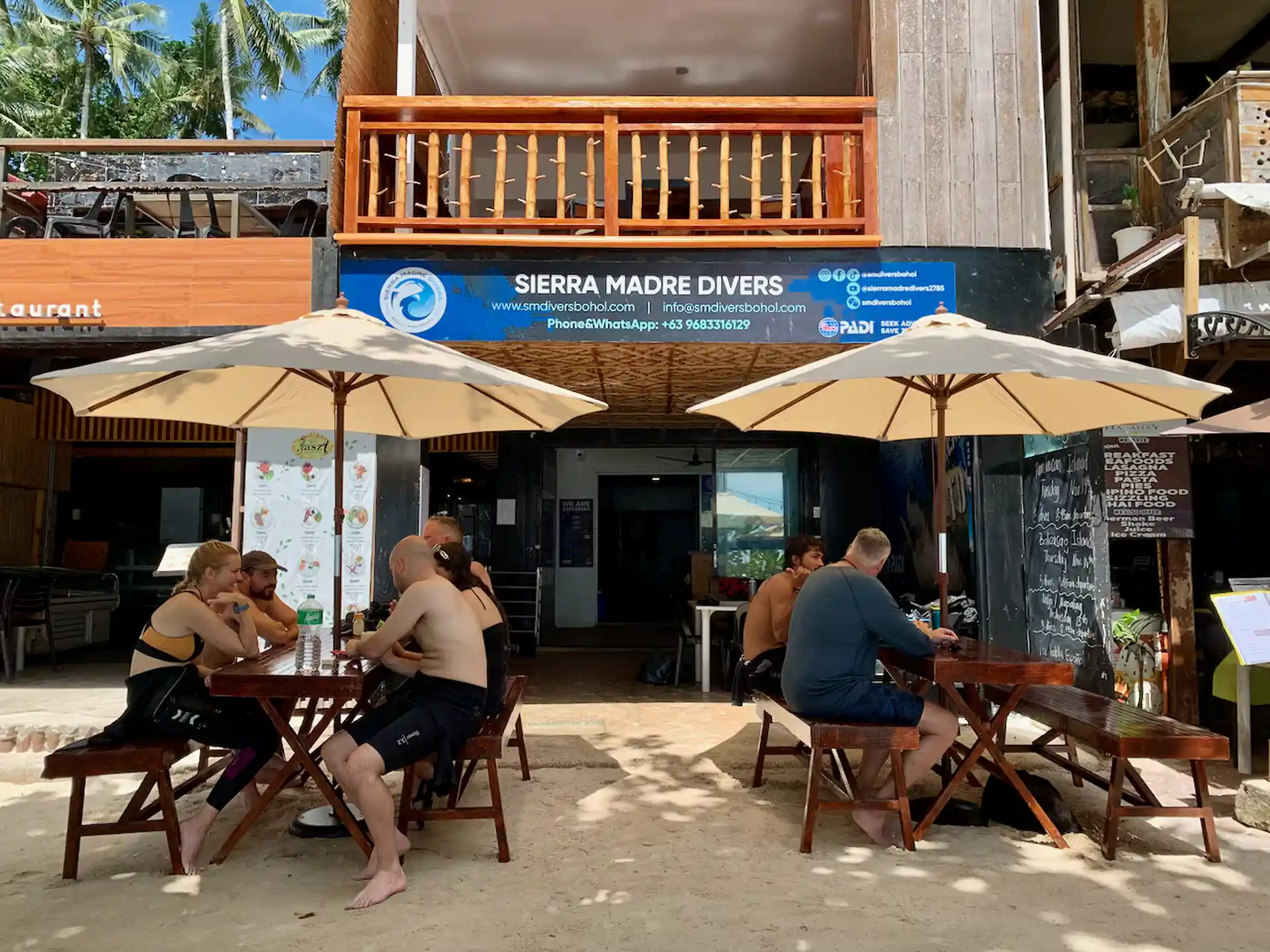 Located right on Alona Beach, Bohol, Philippines.