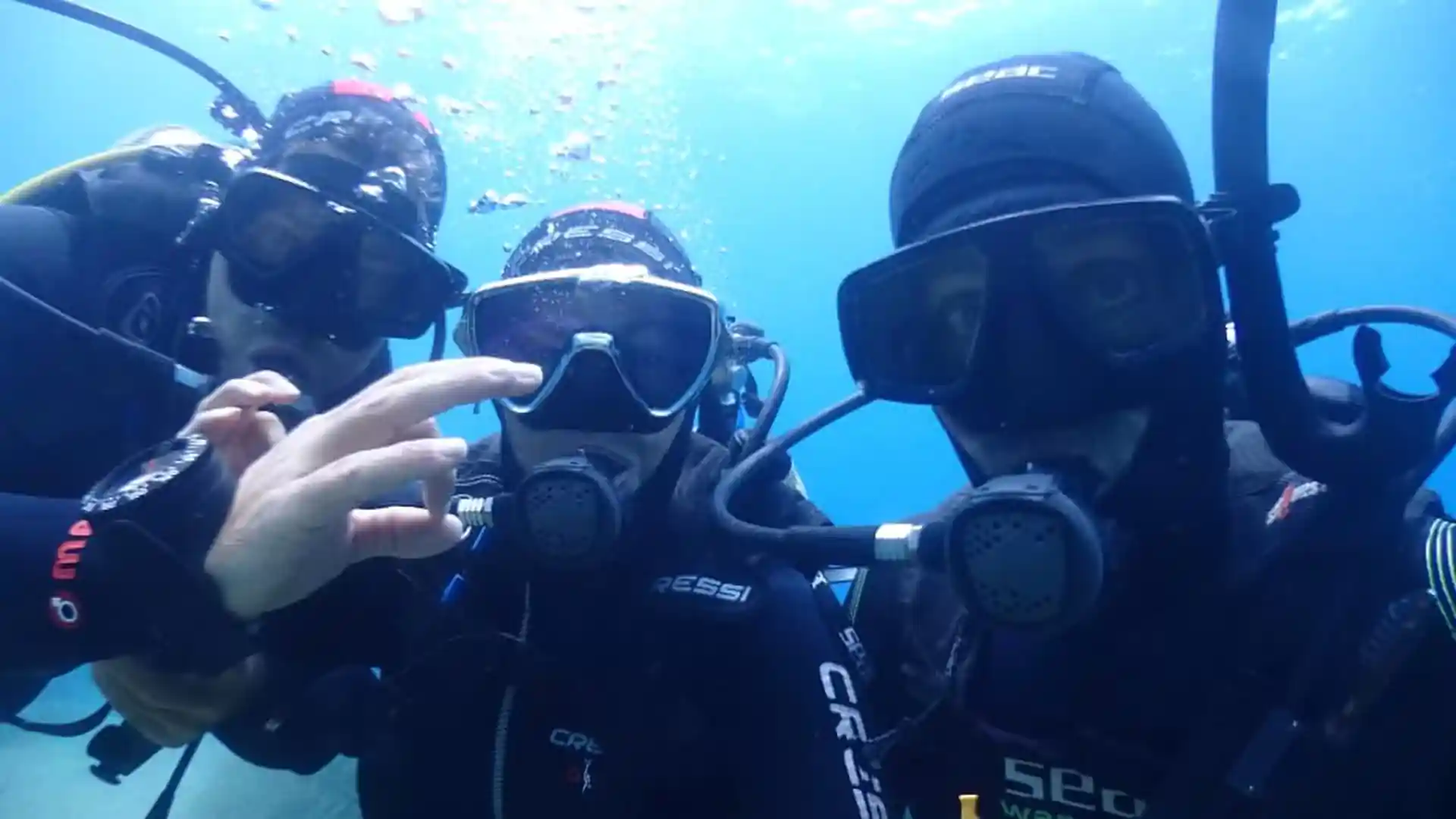 Last open water dive of the course, championship and fun!