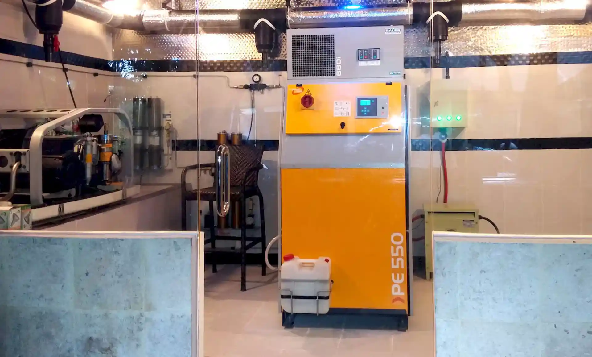 You will always dive with a certified pure cleaned air. Our compressors' systems are all BAUER Pure air Certified by the German TUV.