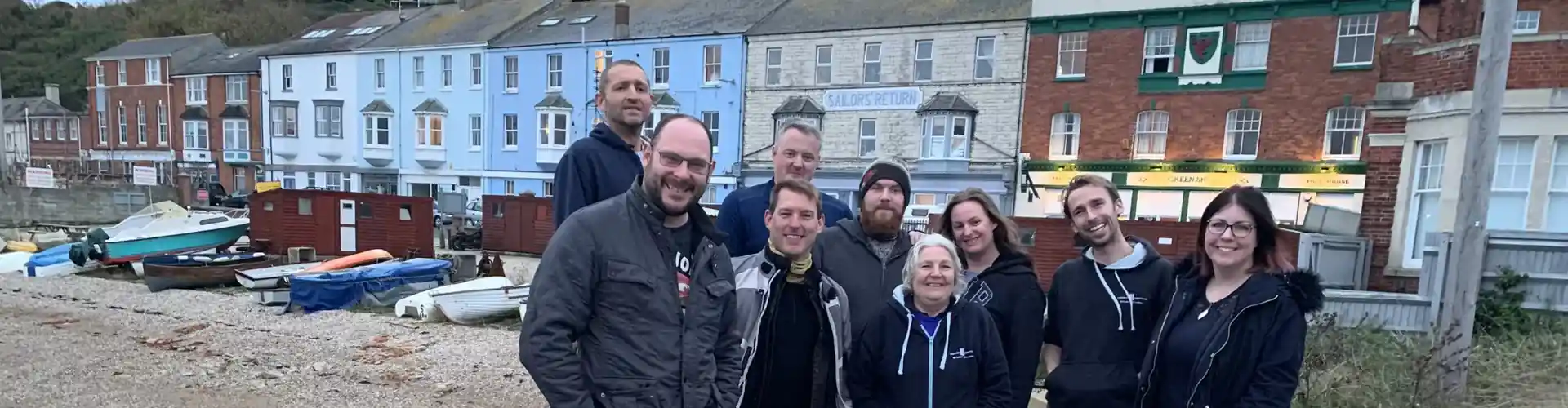 Divers at Portland Harbour after a course