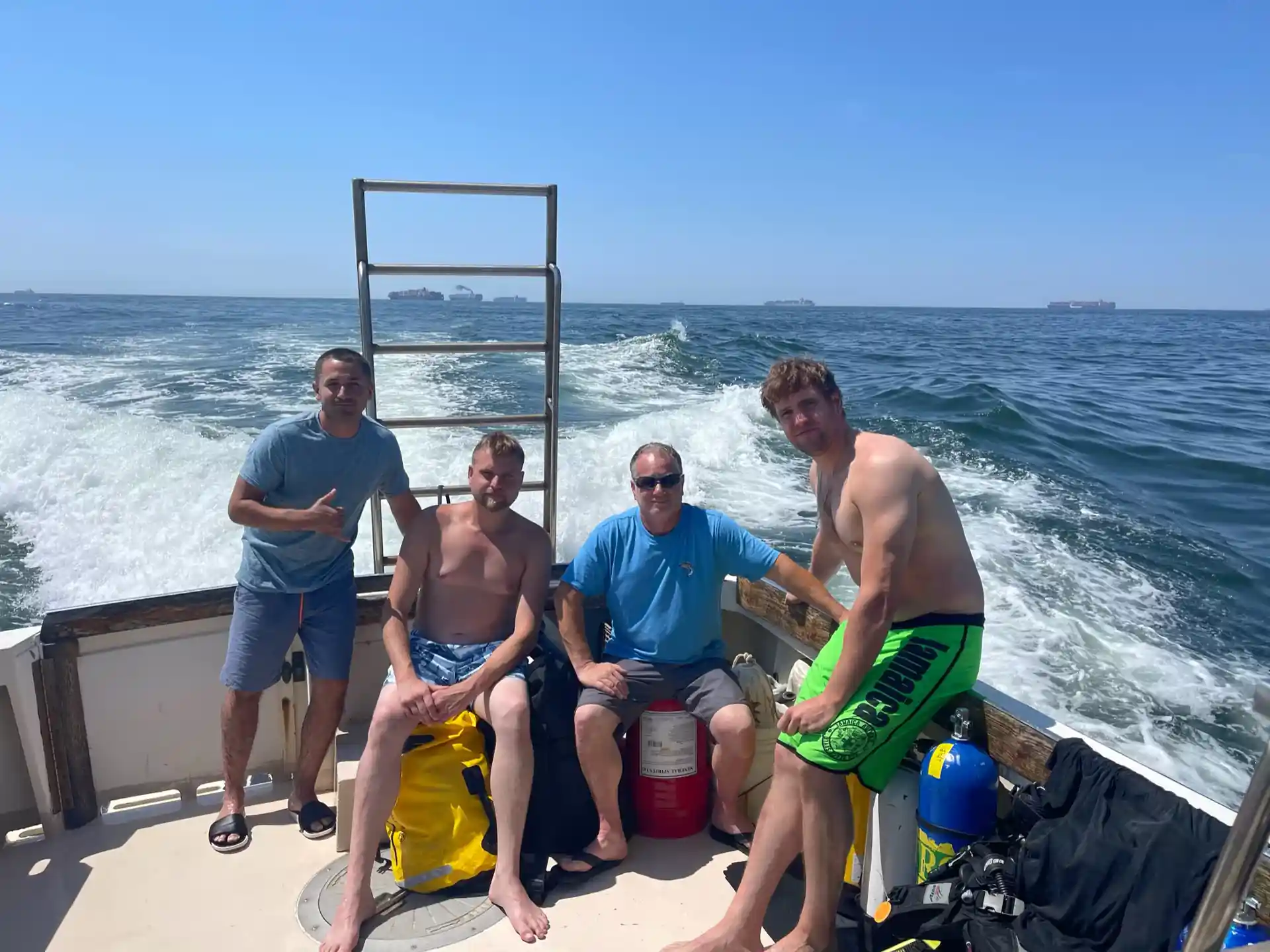Boat dives from Long Island