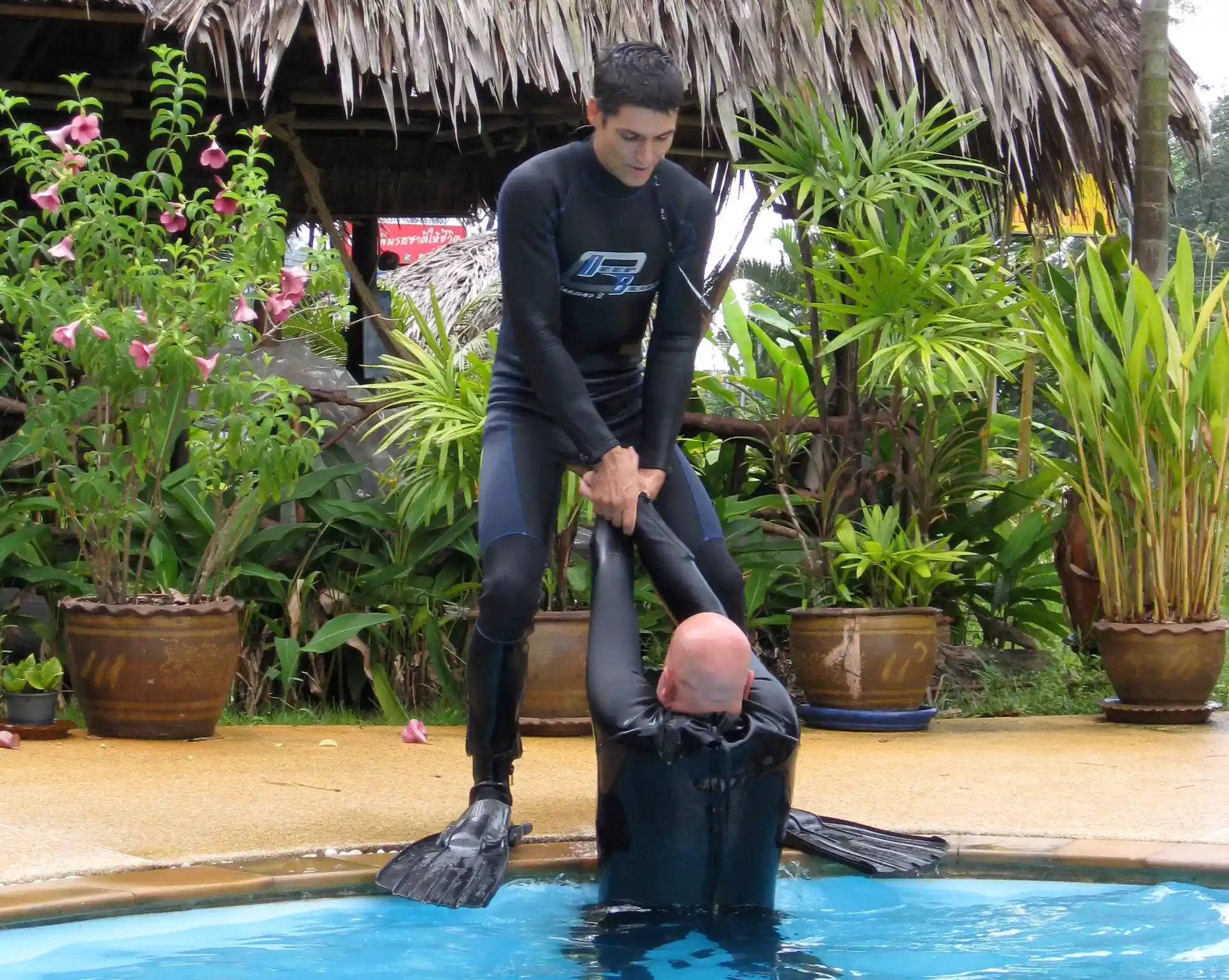 Learn various ways to help a diver out of the water.