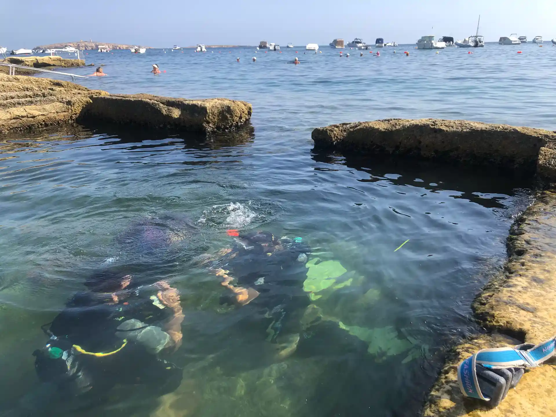 Practicing skills in the shallow water