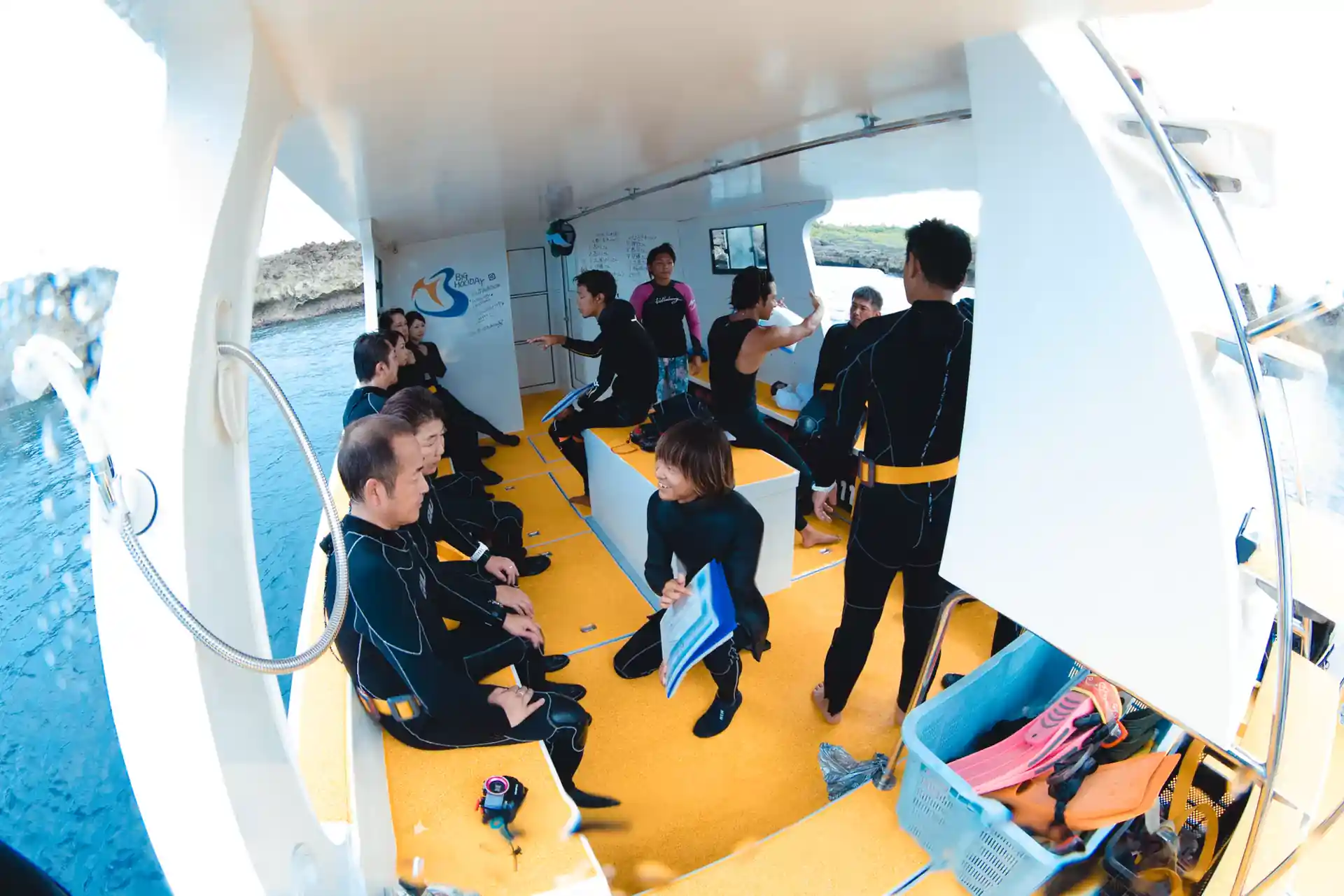 First dive is a check dive with a detailed pre-dive briefing.
