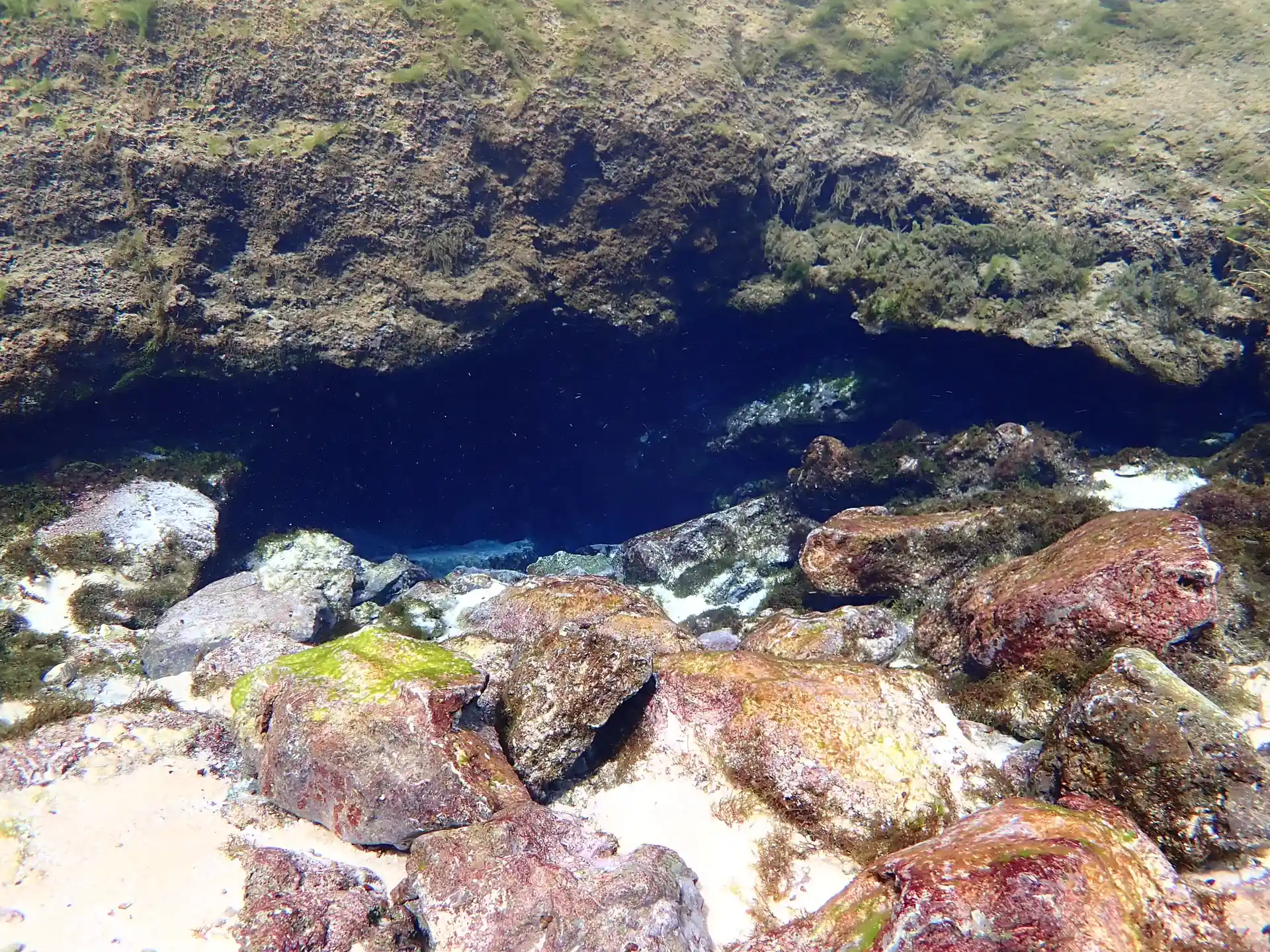 Small cavern opening.