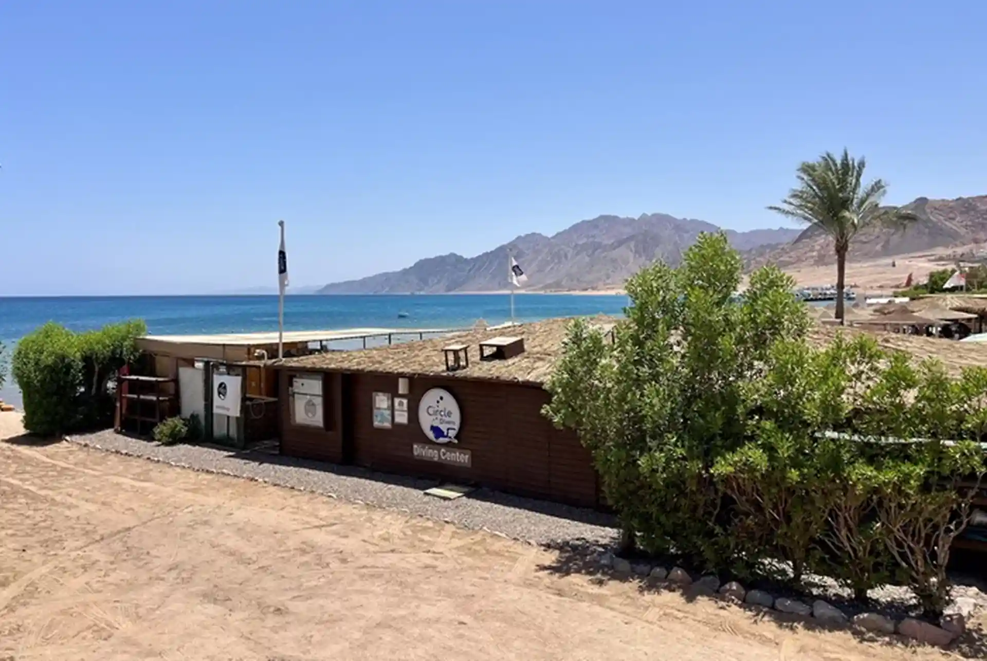 Circle Divers Dahab is Located at Jaz Dahabeya Hotel. right on the beautiful sand lagoon,