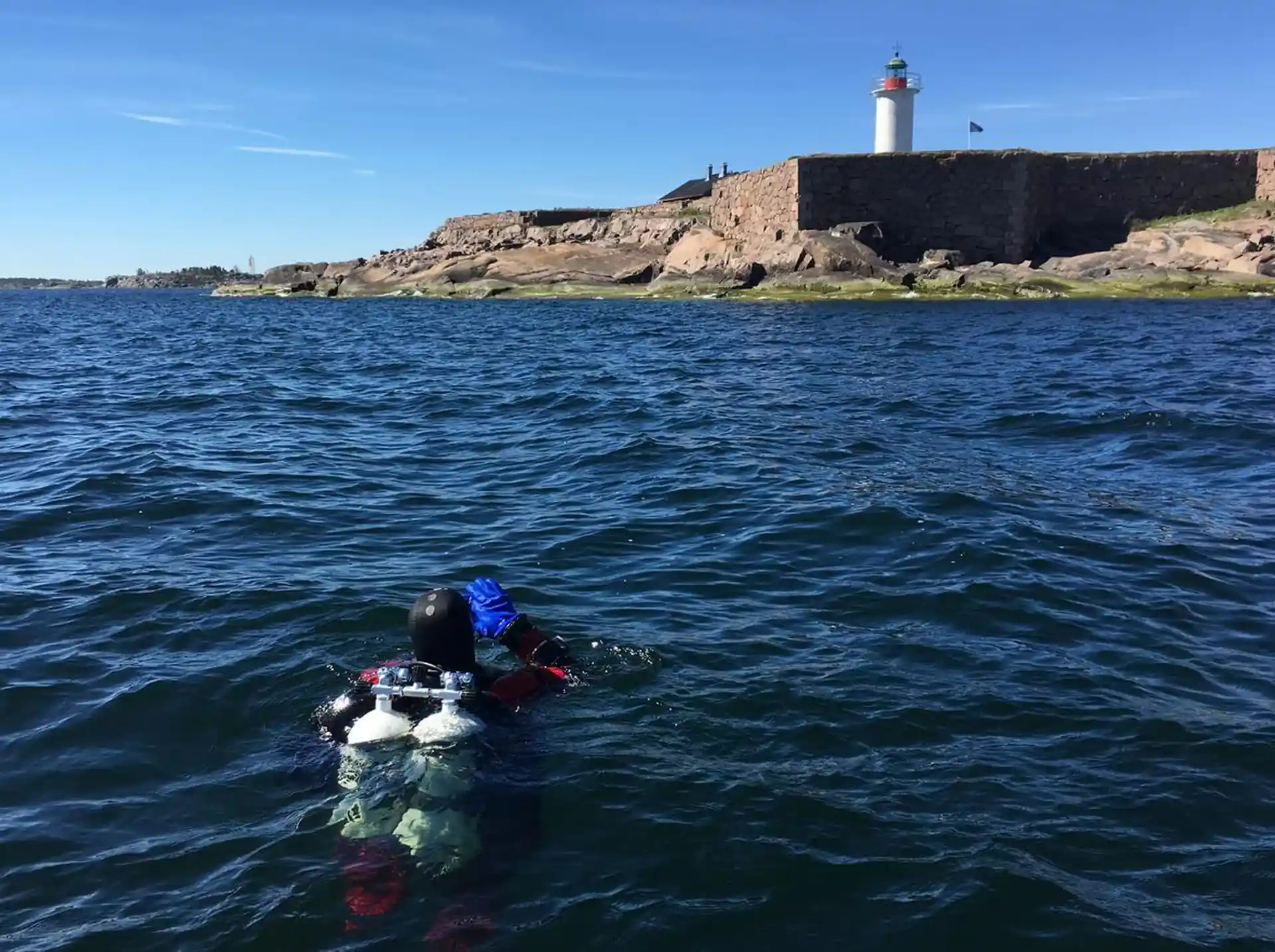 Gustavsvärn in Hanko offers wartime history, steep walls, and great deep dives in calm weather.