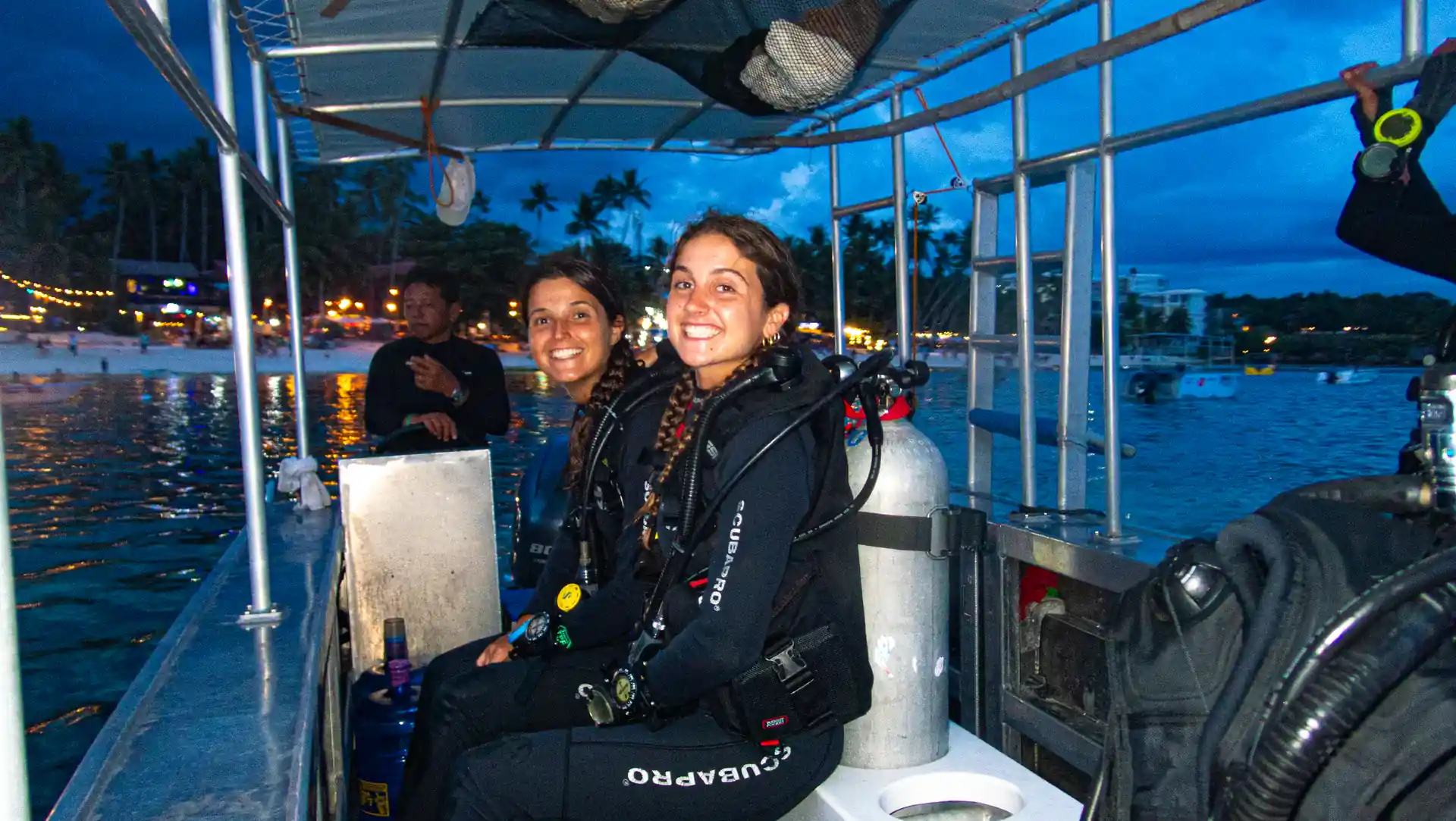 See the true colors of the reef on your night dive.