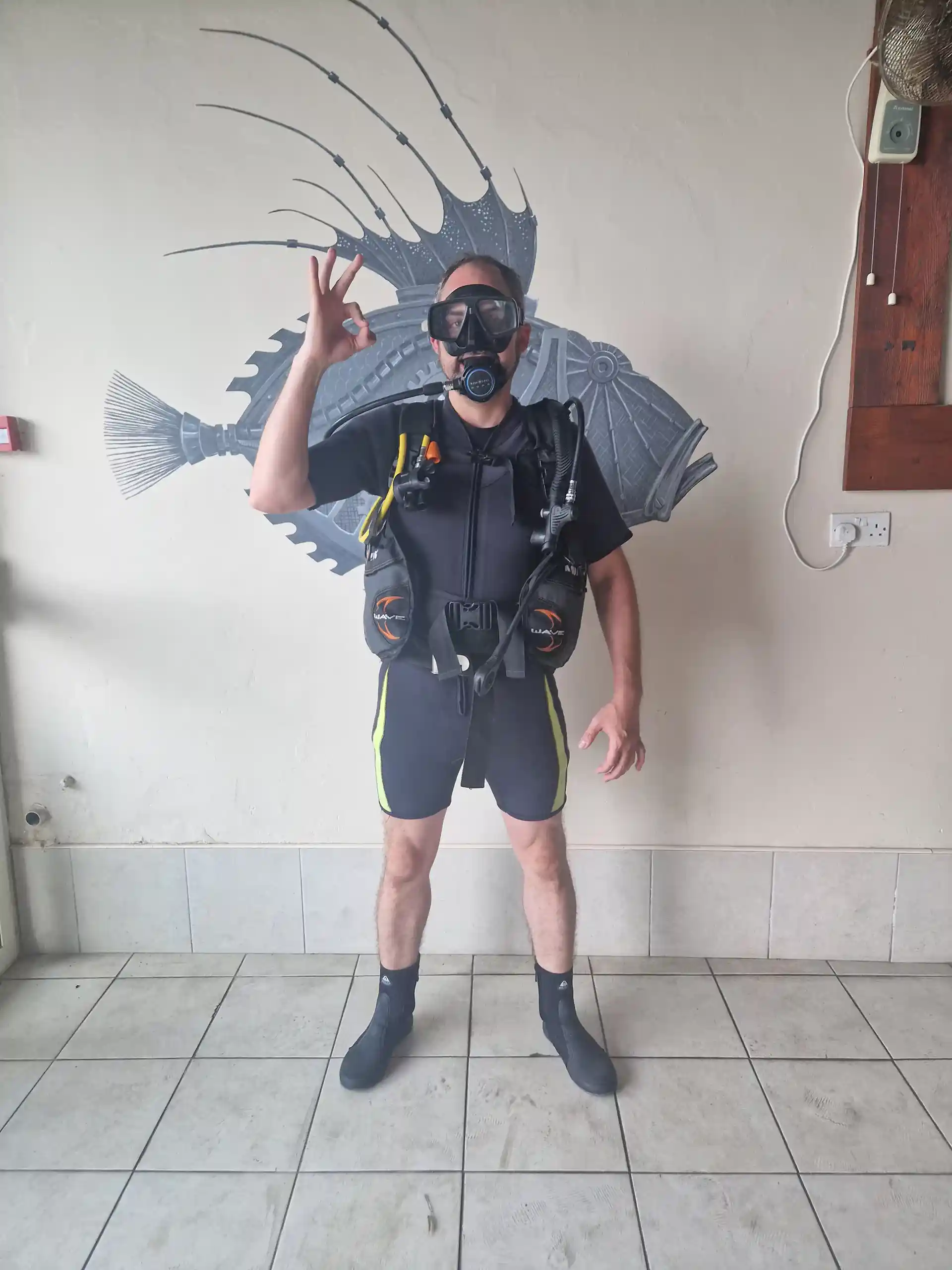 Scuba equipment checks before a dive