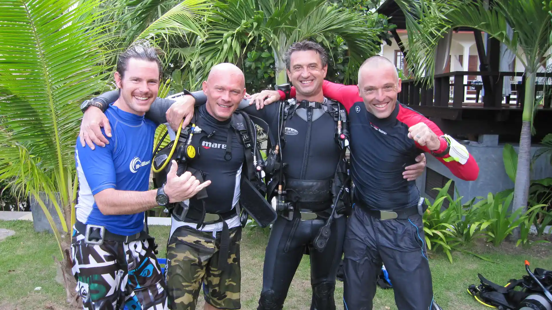 Happy fresh dive instructors