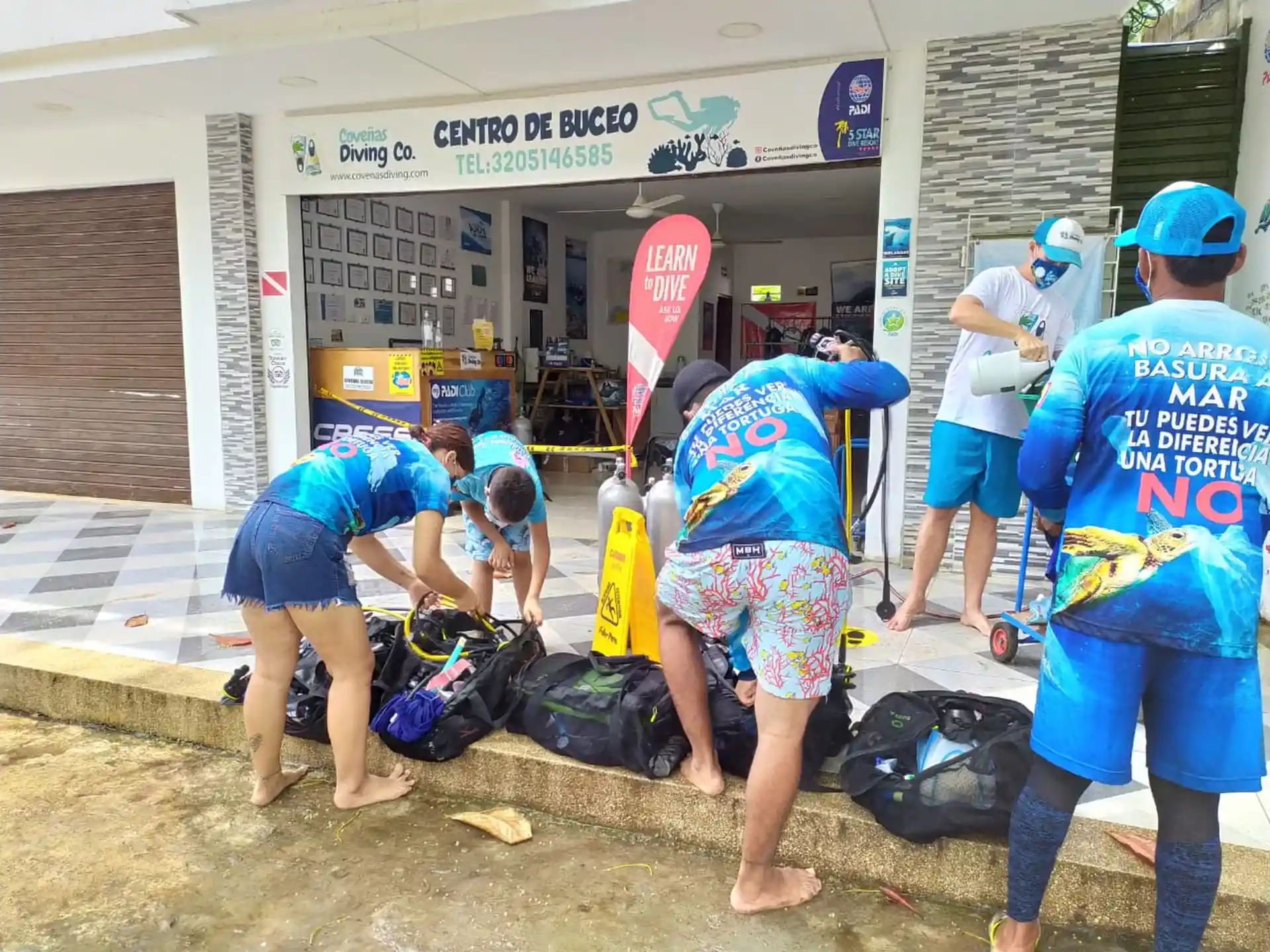 Smiles after doing something big for the sea.