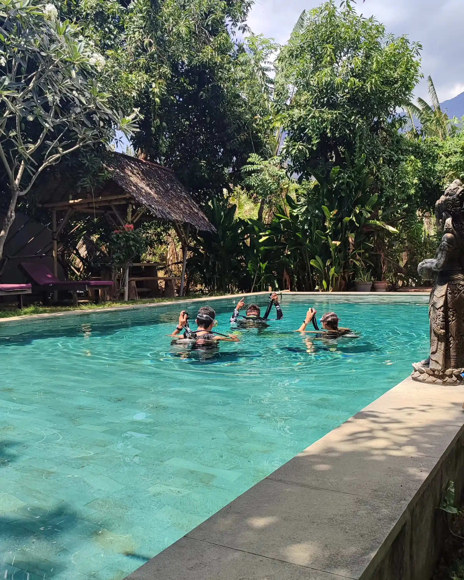 Confined water part can also be done in a pool