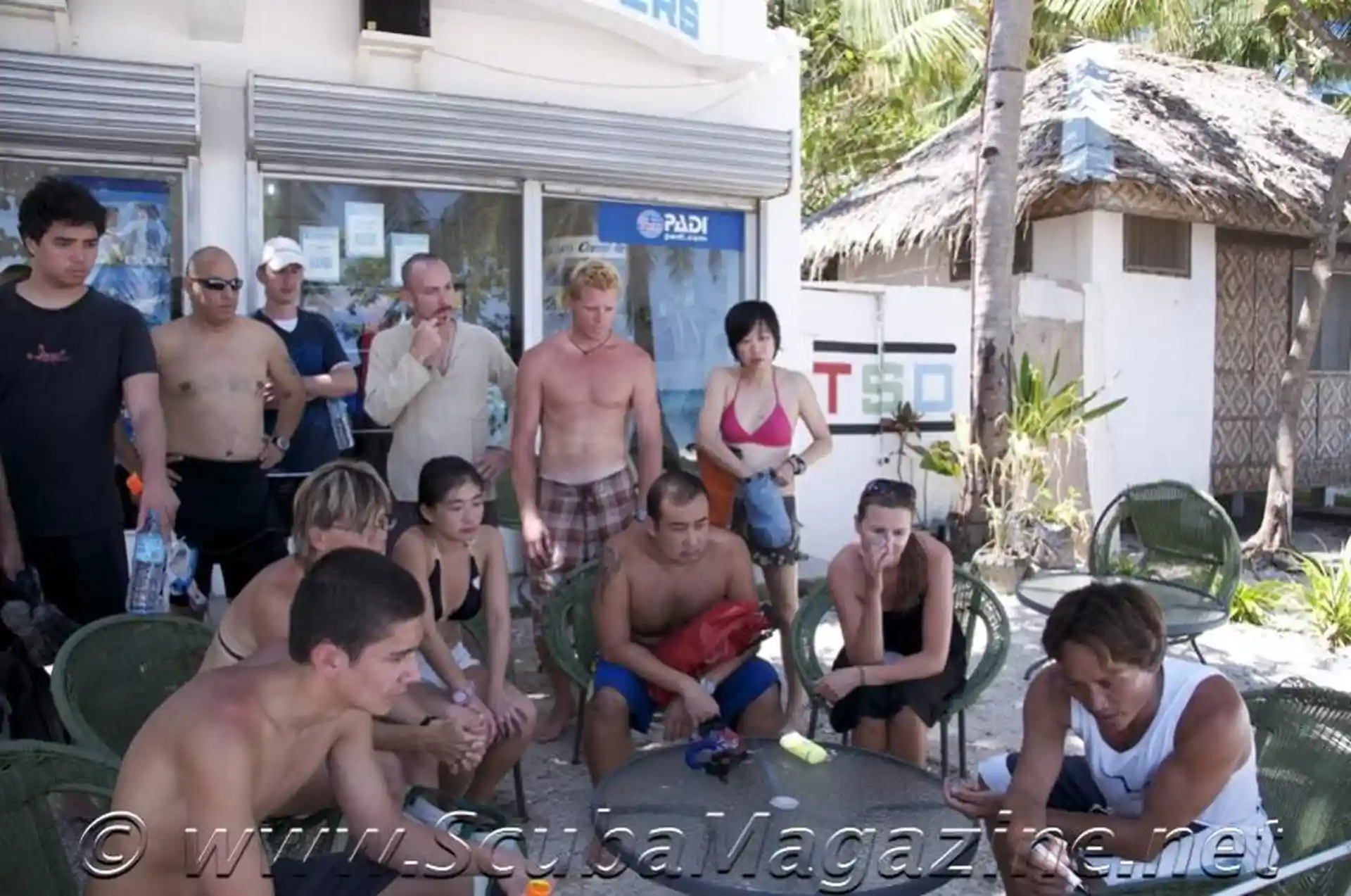 Briefing for PADI Divemaster trainees  on Malapascua, Philippines