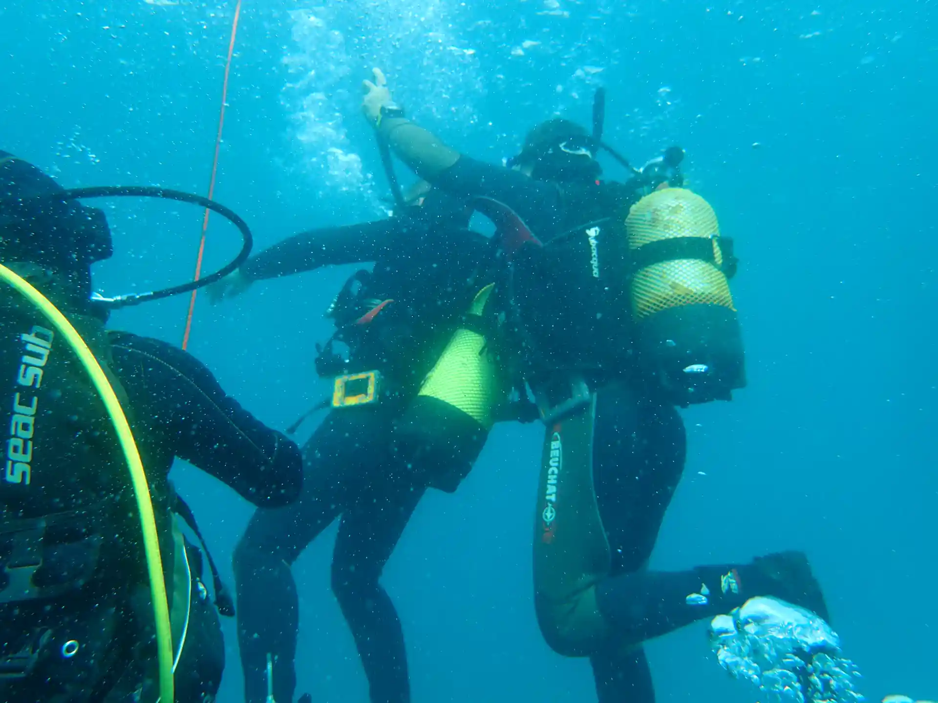 Rescate de buceador inconsciente bajo el agua