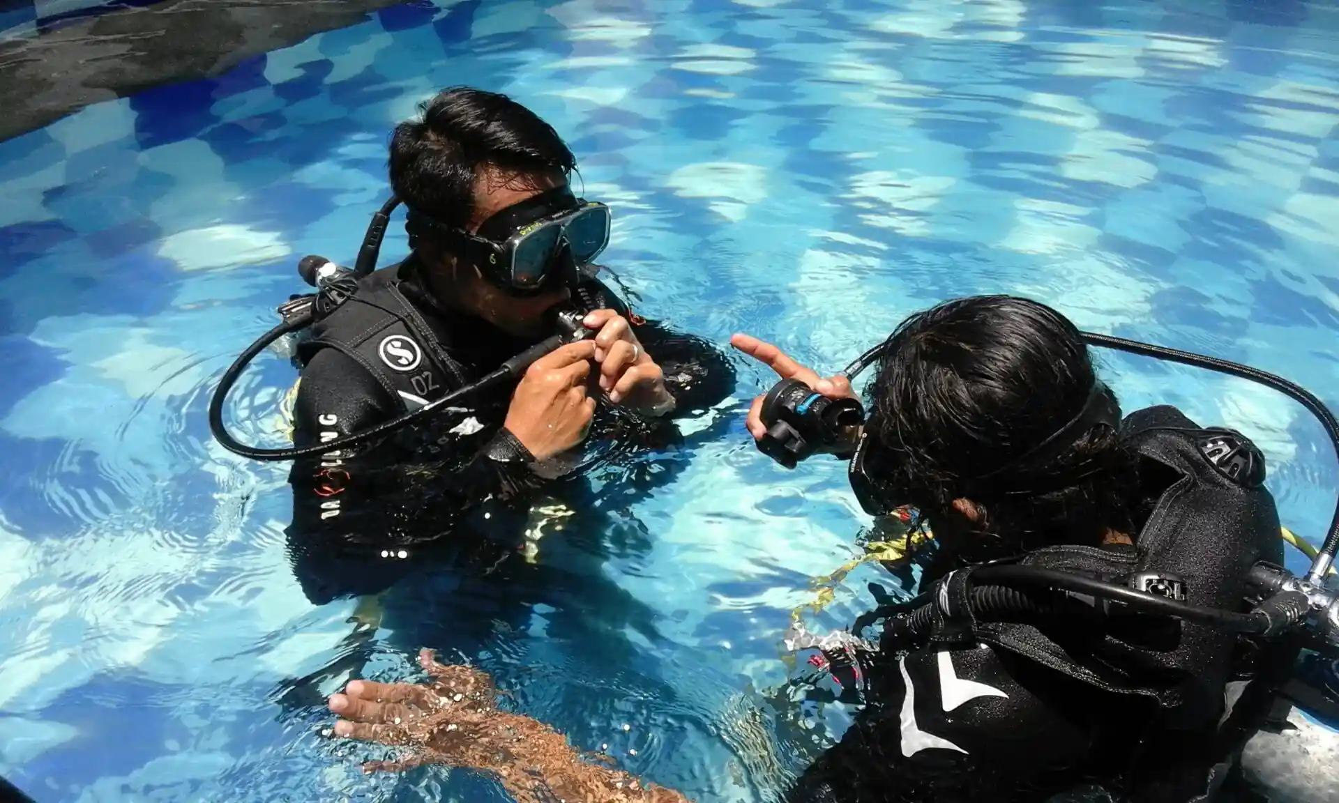 During the confined water dives, you will learn the basic scuba skills that you will use for the rest of your Open Water course.