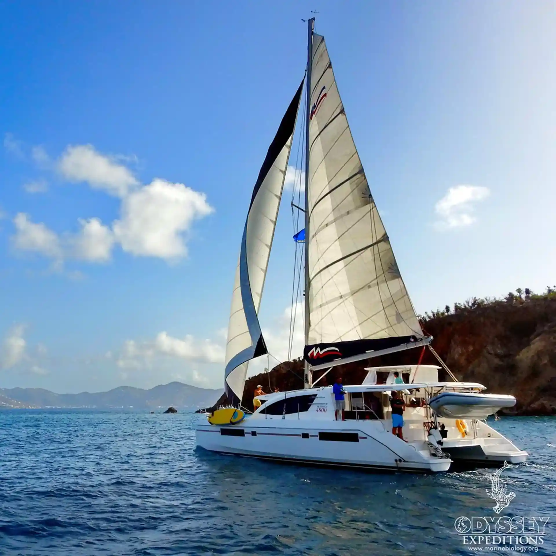 Odyssey Expeditions sailing catamaran in Virgin Islands