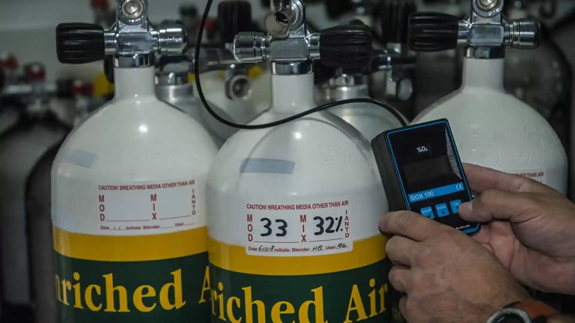 PADI Nitrox diver in Tenerife