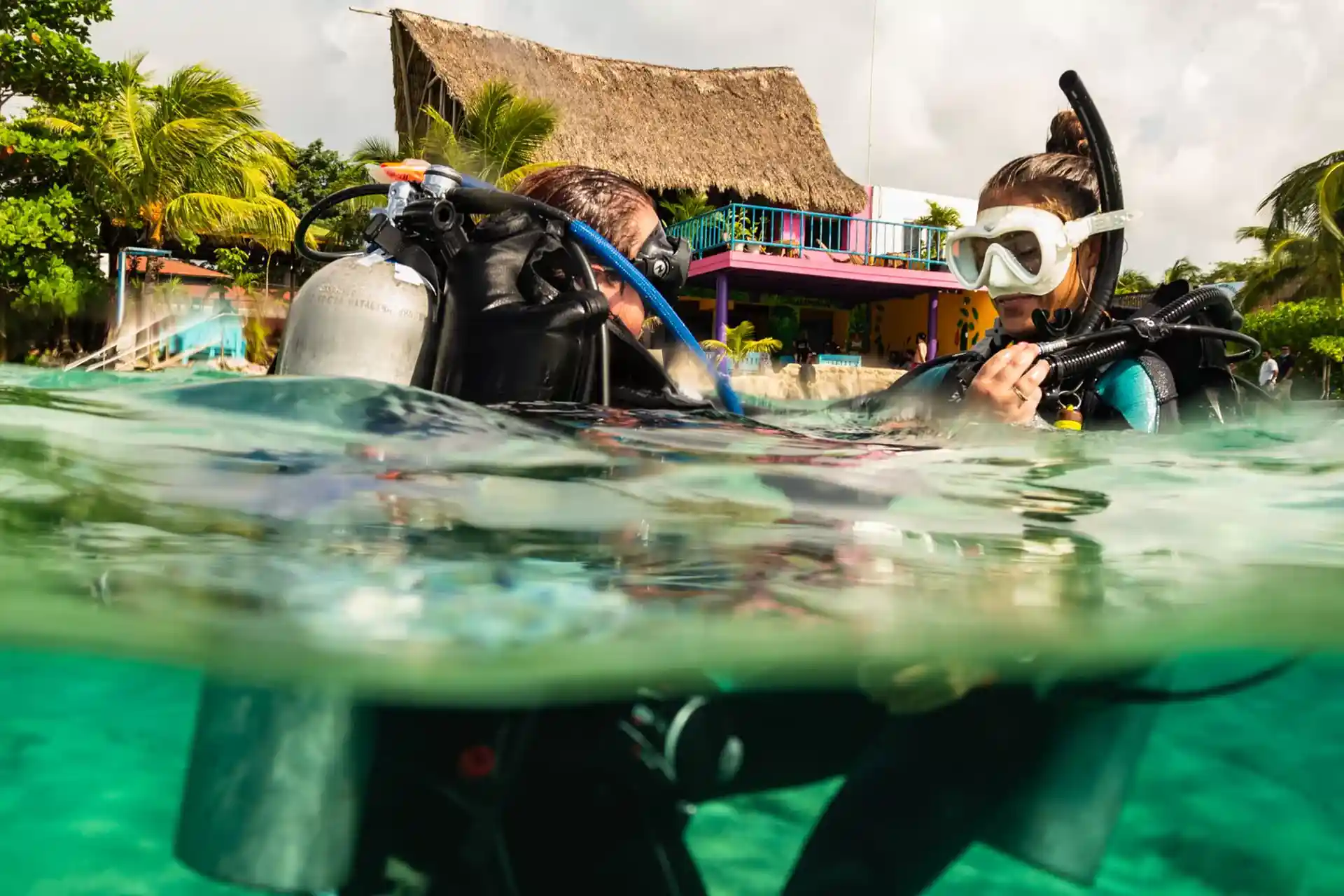 Complete your confined water sessions in the shallow crystal-clear waters of a local beach