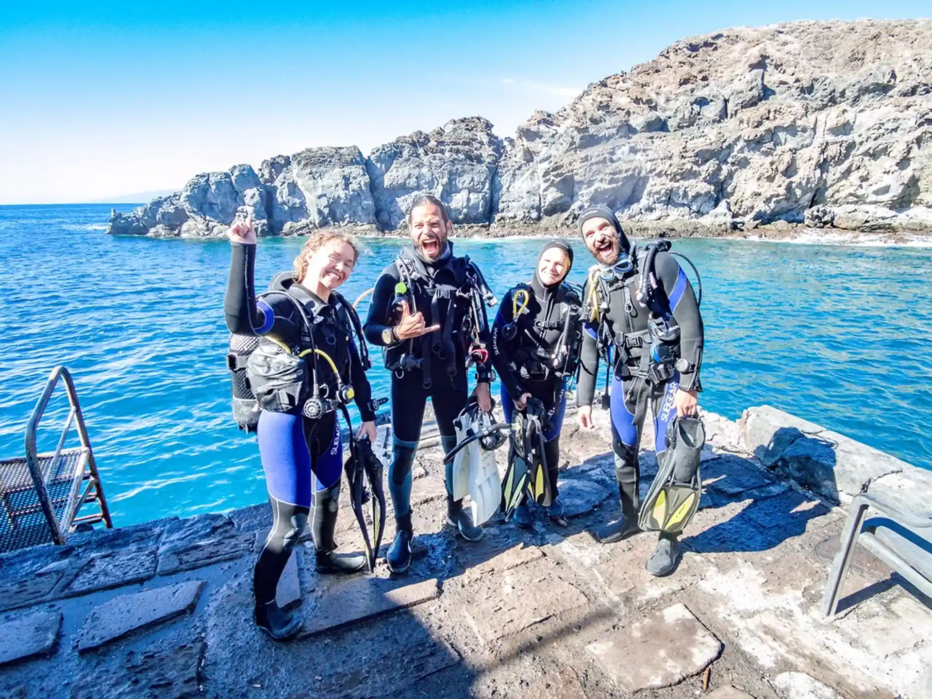 Happy divers, happy memories in Tenerife.