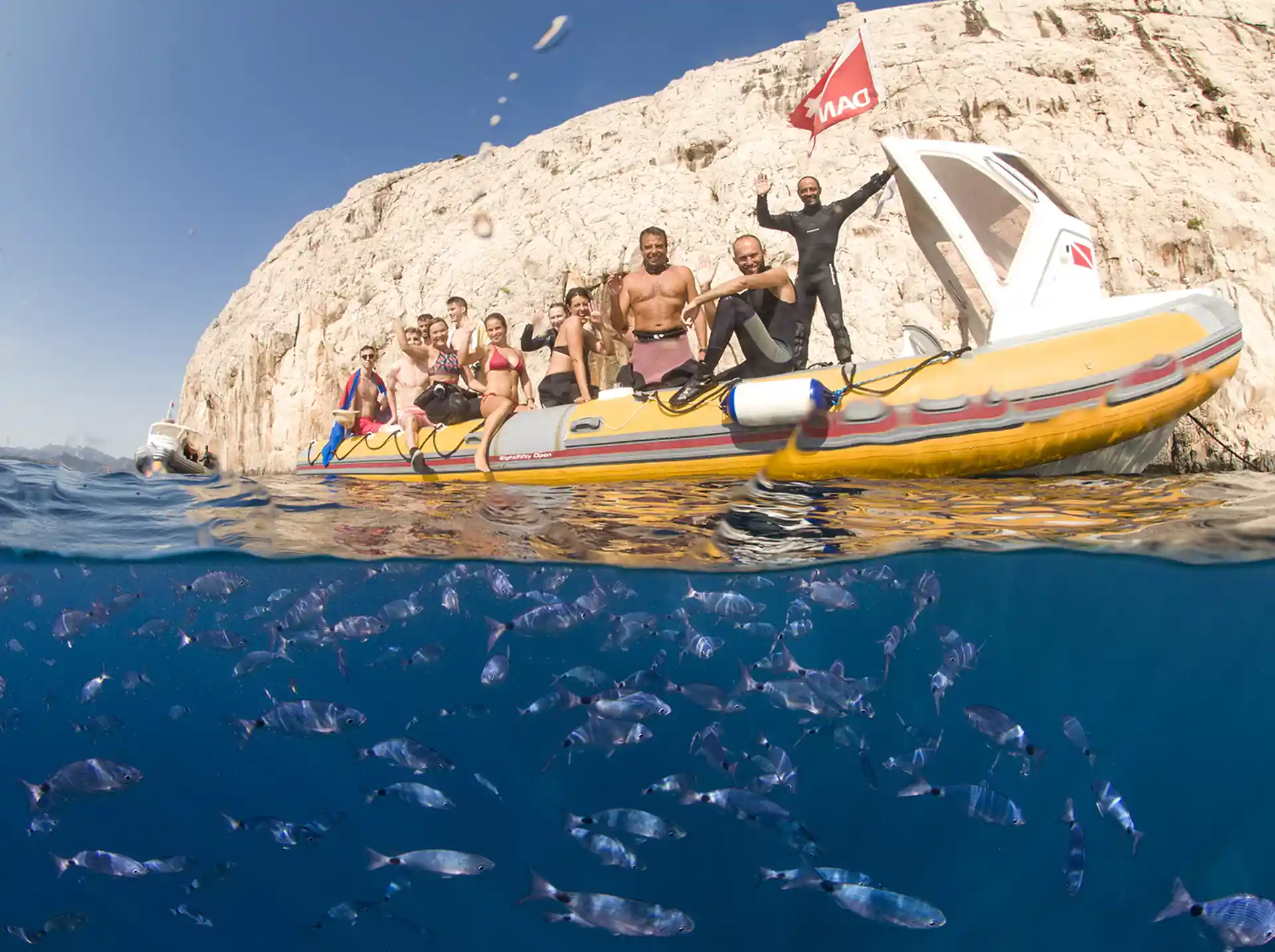 Surface interval along the wall of Tavolara island