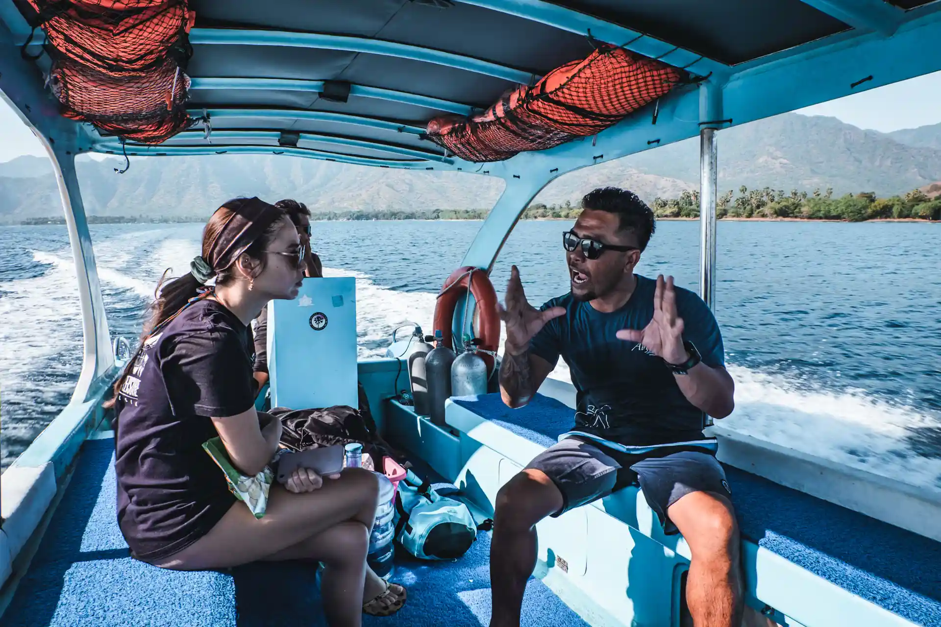 Our Dive instructor giving the dive briefing