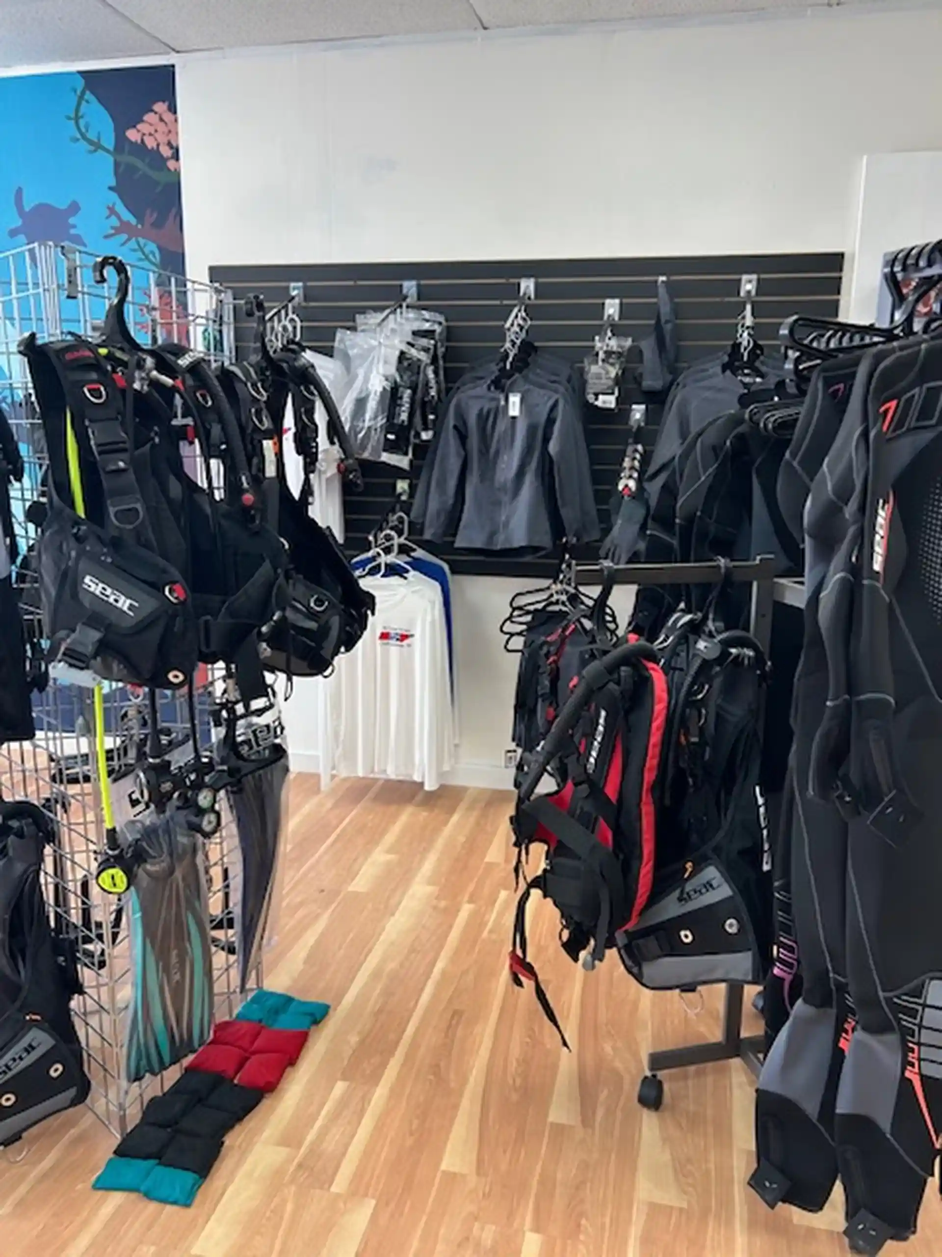 SEAC and Sharkskin wetsuits