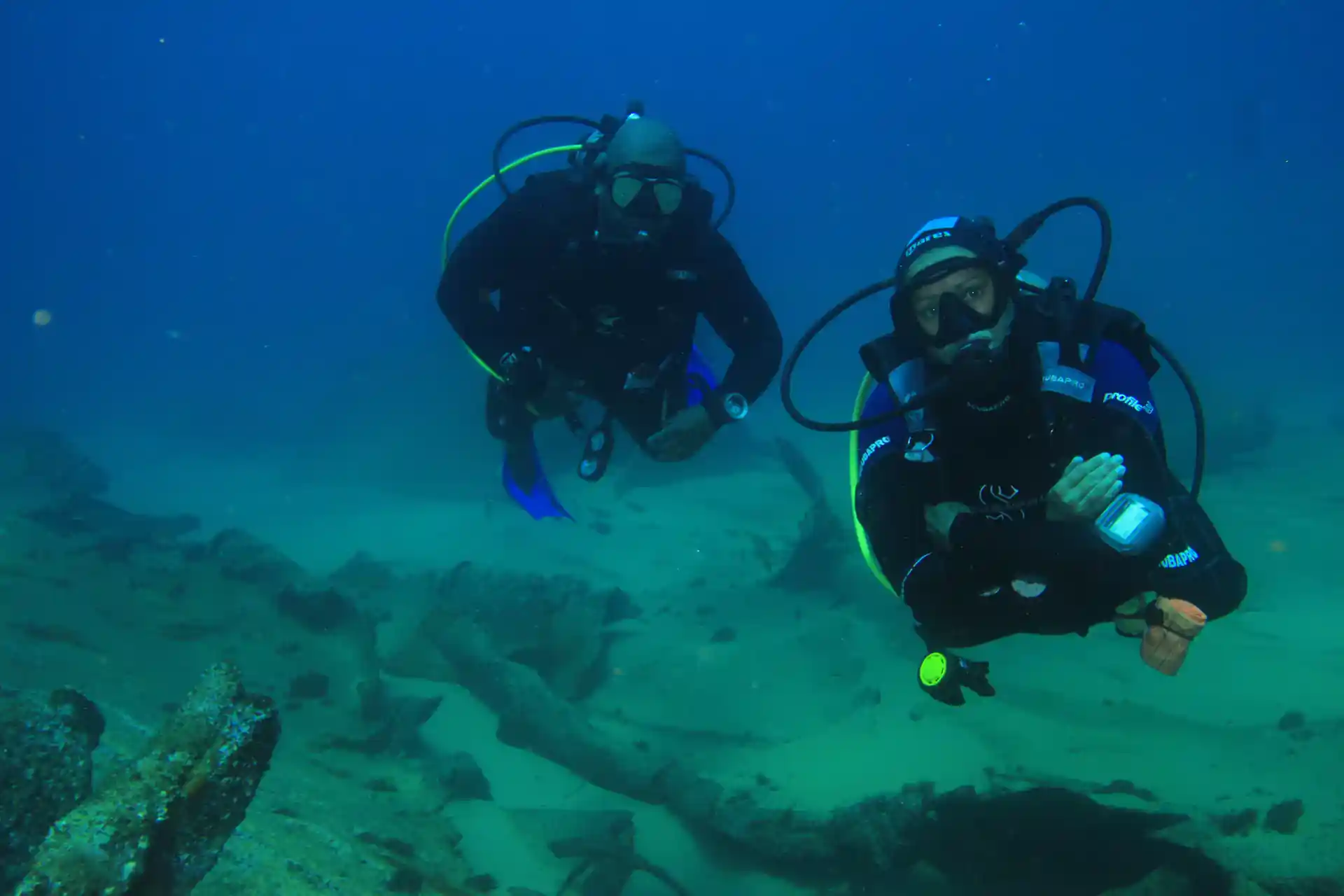Cours de plongée sur épave