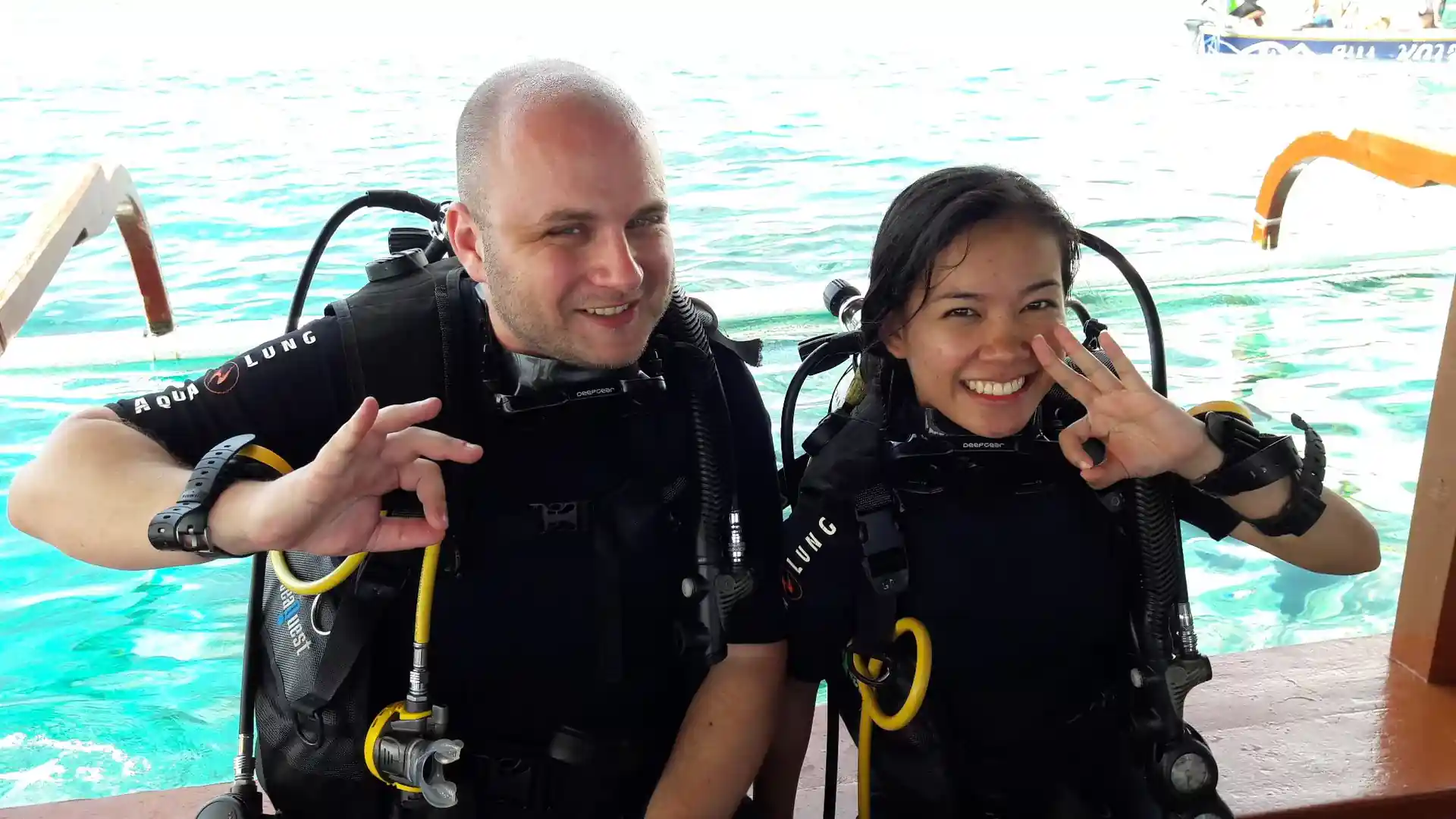 Make your first underwater bubbles with someone you travel with. It`s nothing better!