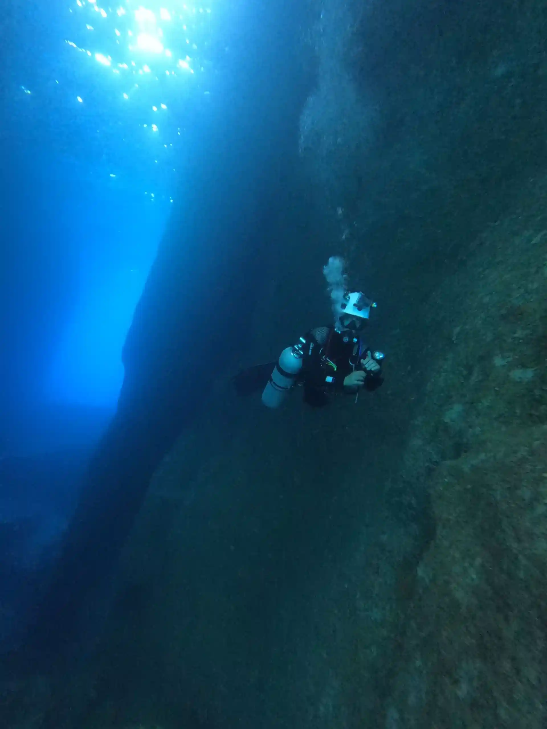 Marcello in configurazione sidemount