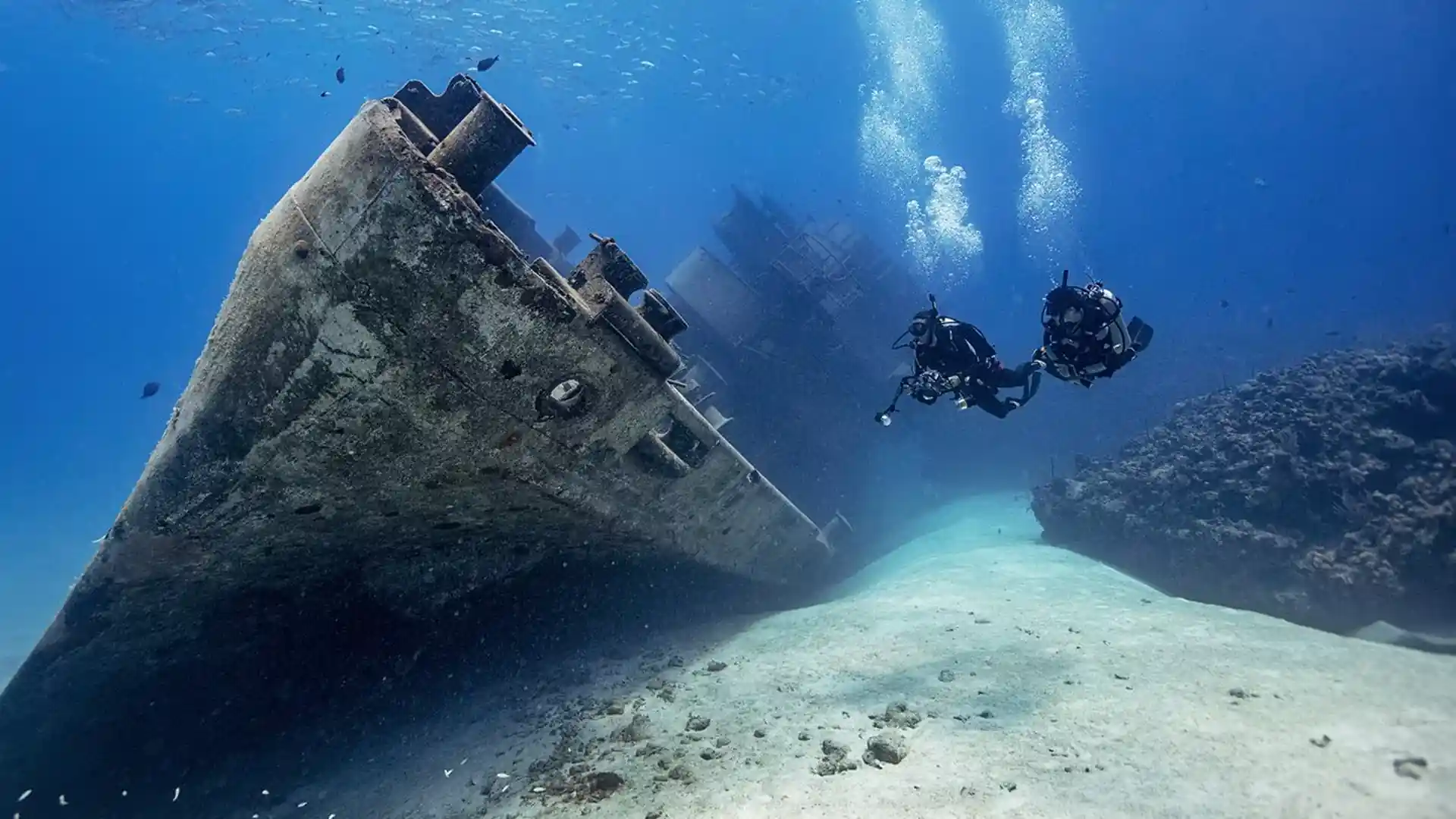 Whether purpose-sunk as an artificial reef for scuba divers, or lost as the result of an accident, wrecks are fascinating windows to the past. Ships, airplanes and even cars are fascinating to explore and usually teem with aquatic life.