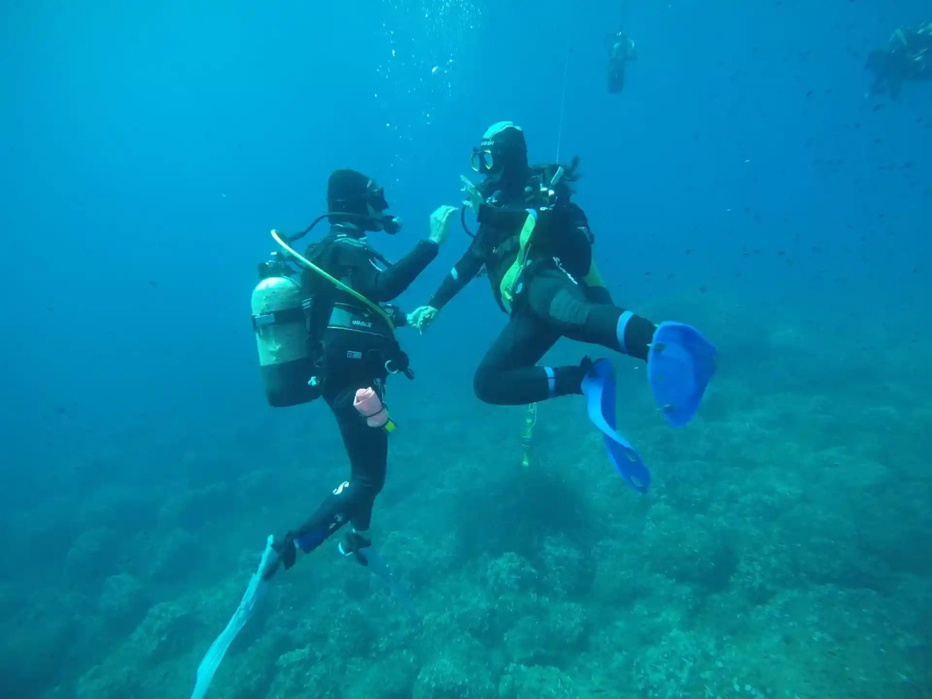 La prima vera immersione subacquea