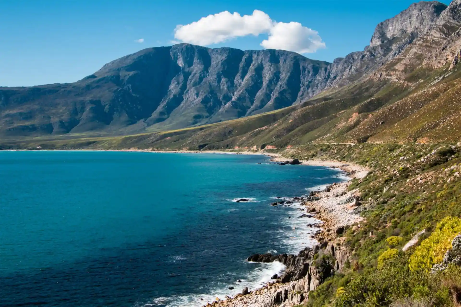 View of the dive sites from the road