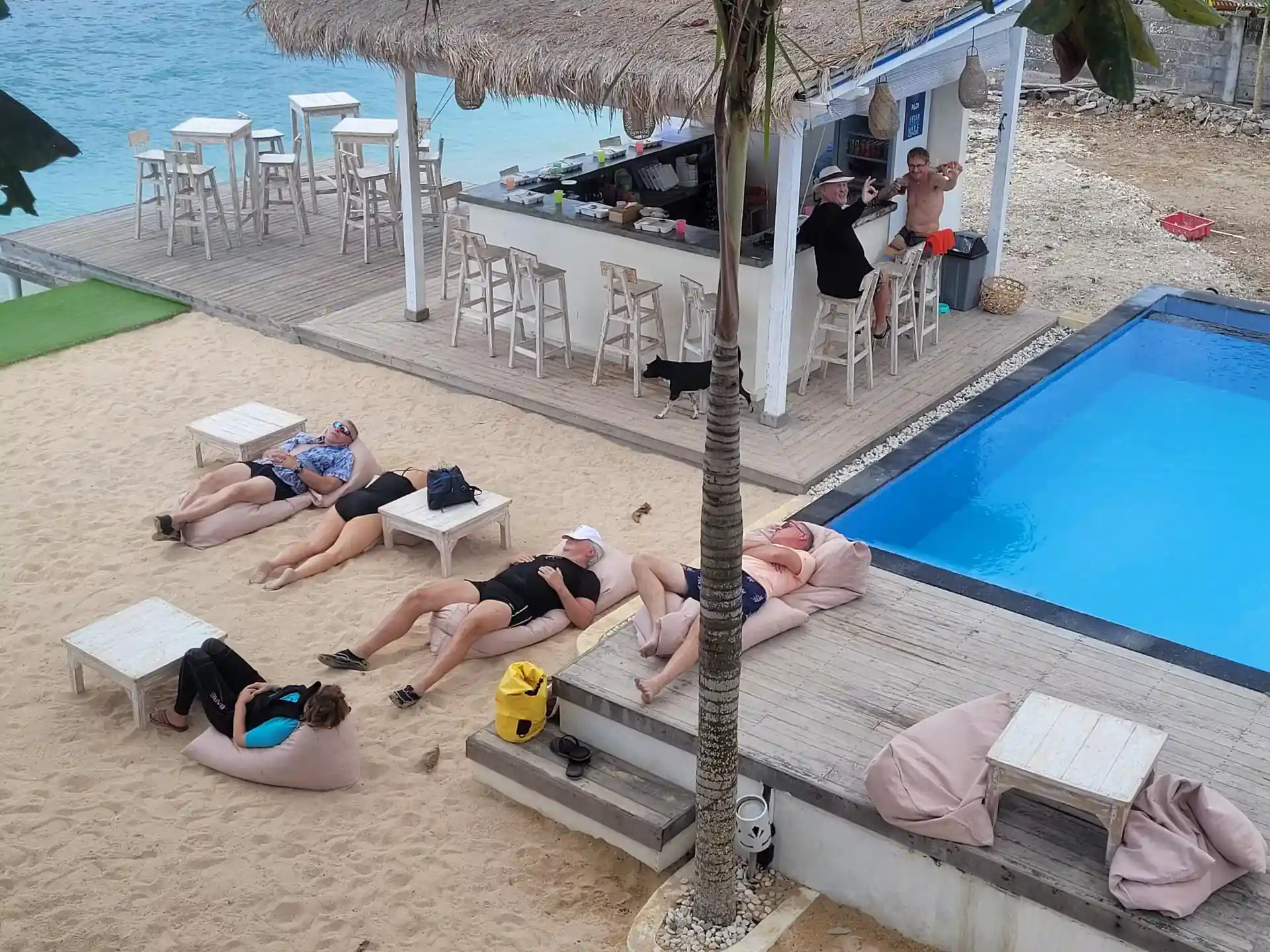 Tired divers after a fun day of diving