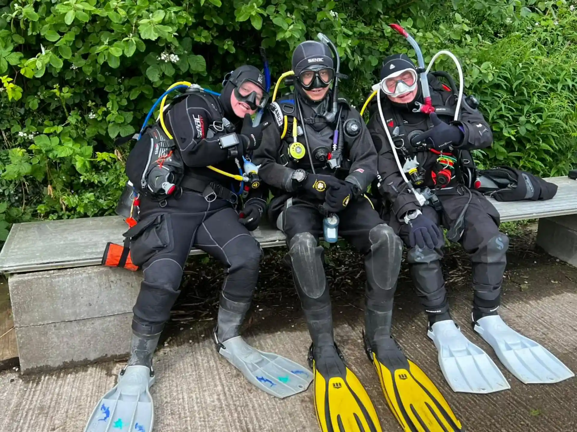 Hanging out before a dive